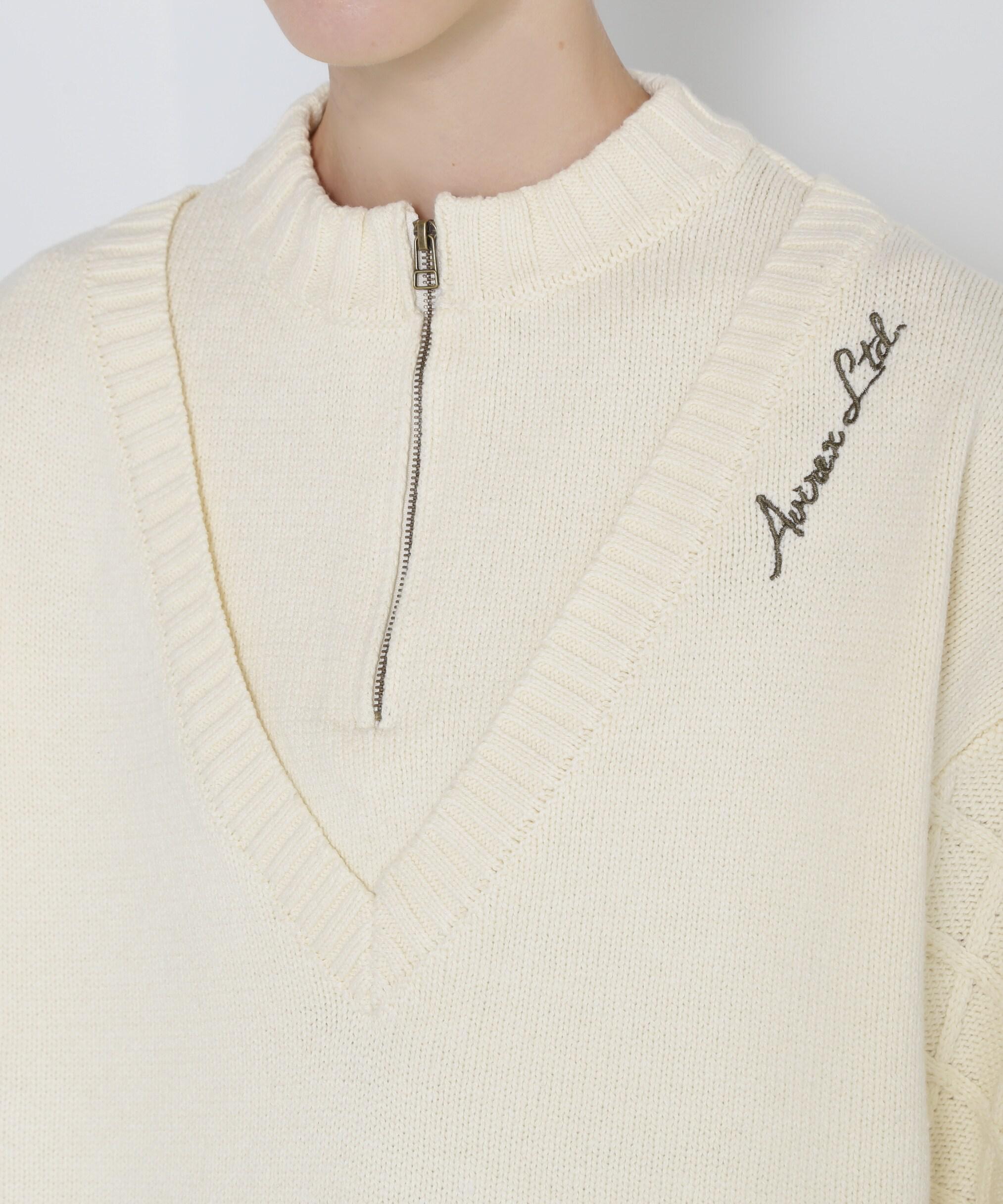 《直営店限定》BOTTLE NECK SLEEVE EMBROIDERY TOPS/ボトルネック オフホワイト3