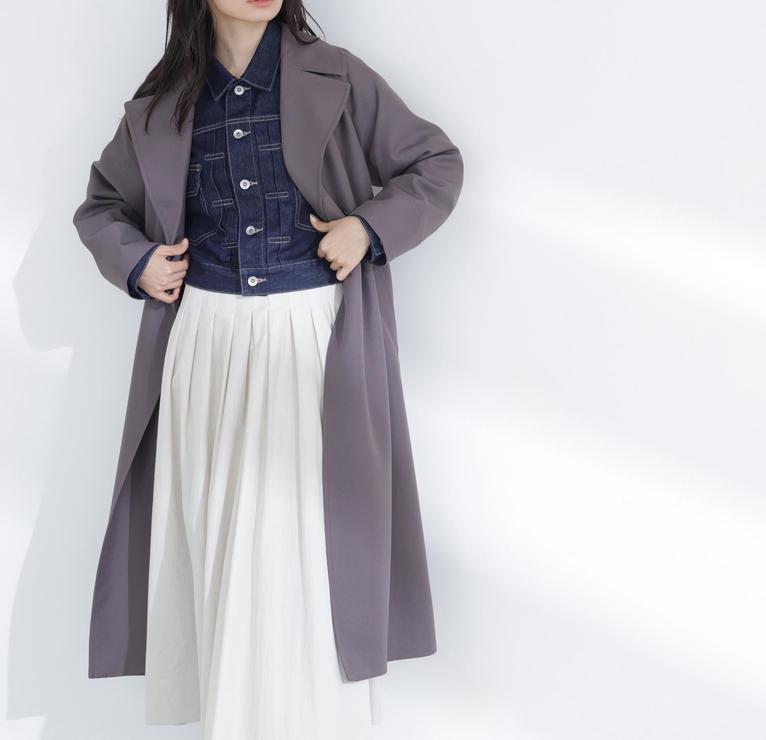 ラグランフォルムカルゼコート チャコール1