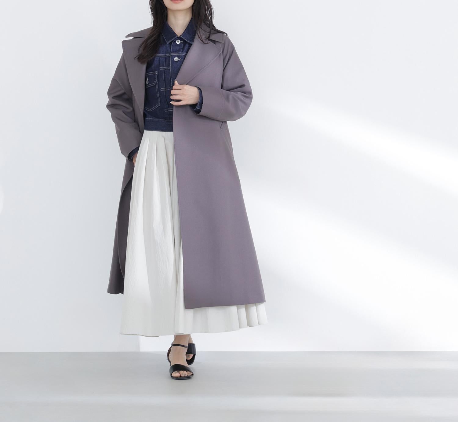 ラグランフォルムカルゼコート チャコール1