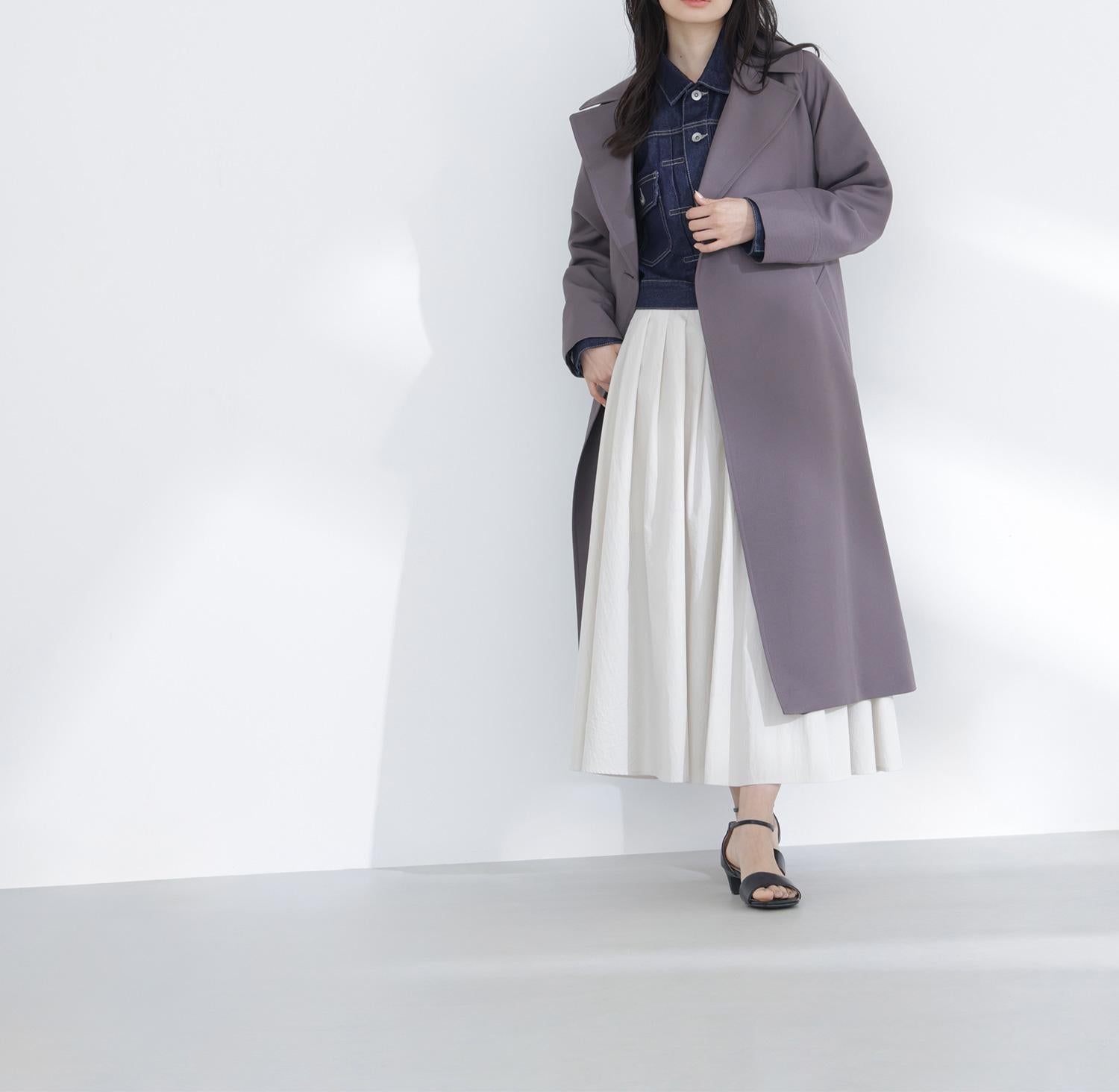 ラグランフォルムカルゼコート チャコール1