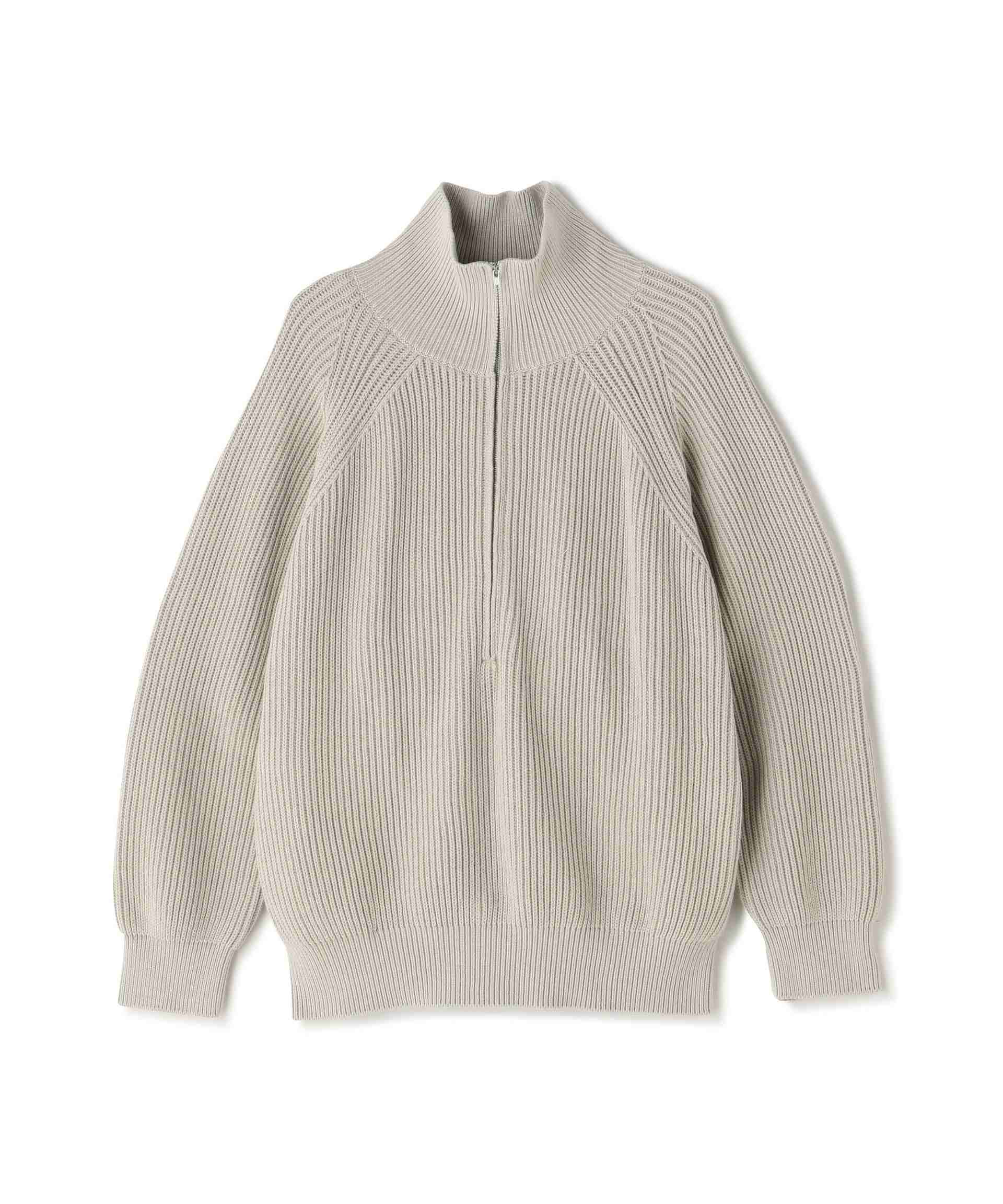 Toionie/トワロニエ/Half Zip Knit シルバー