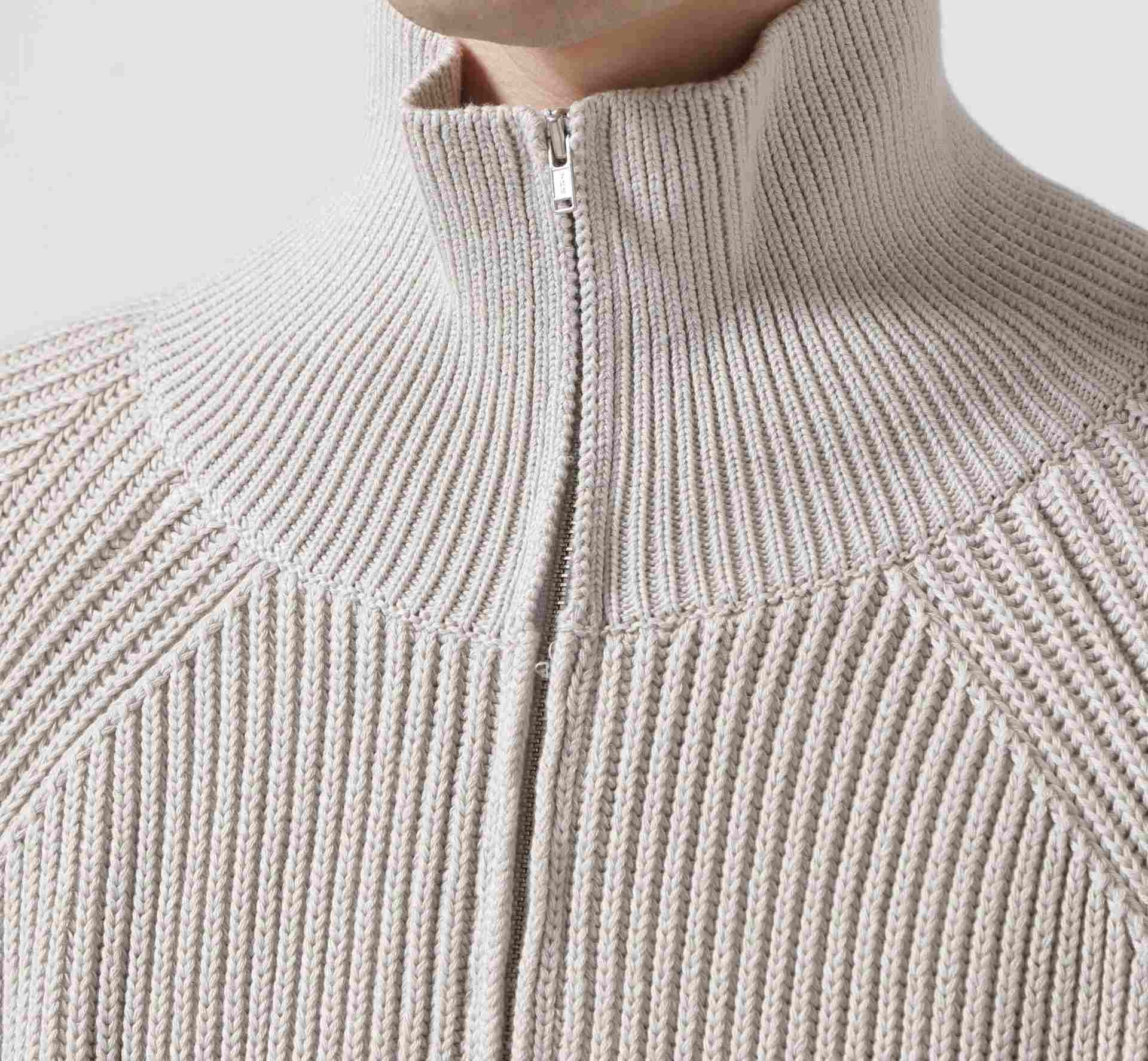 Toionie/トワロニエ/Half Zip Knit シルバー