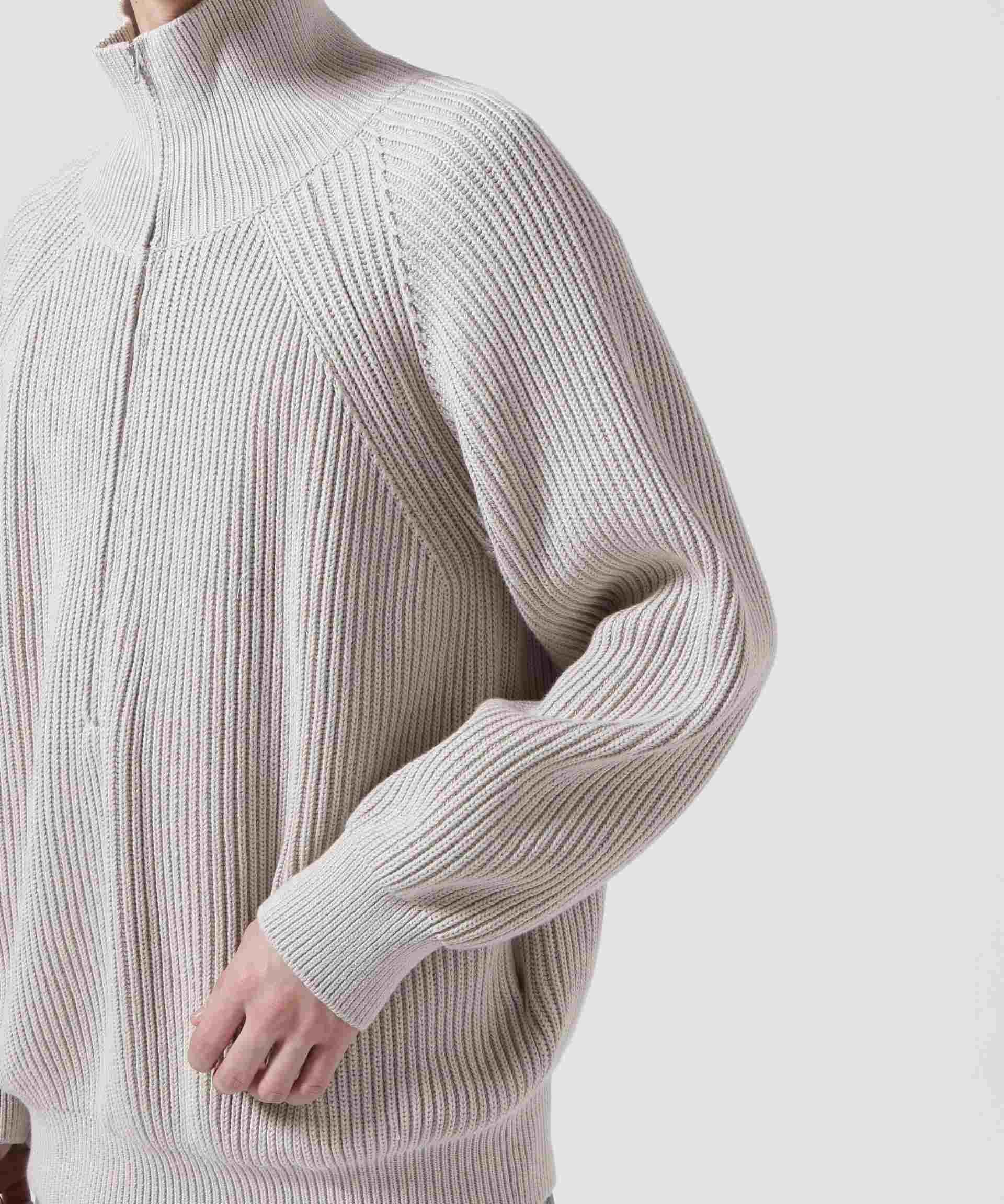 Toionie/トワロニエ/Half Zip Knit シルバー