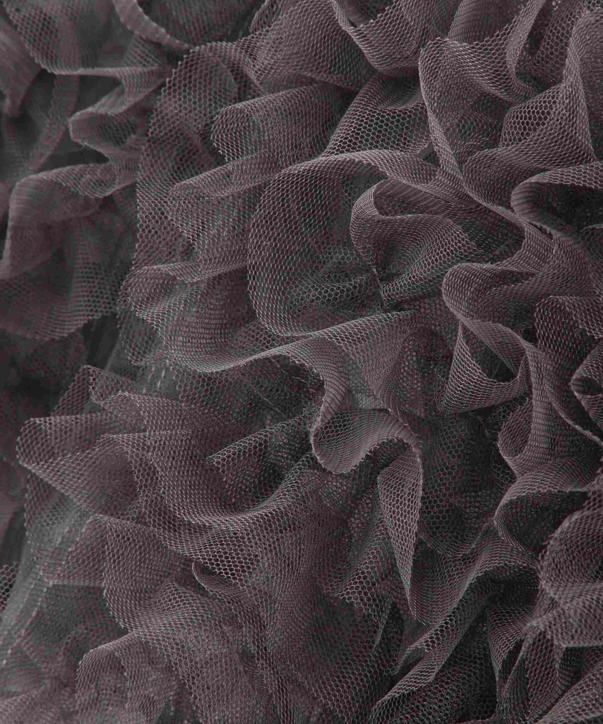 チュールウェーブモチーフビスチェ チャコールグレー