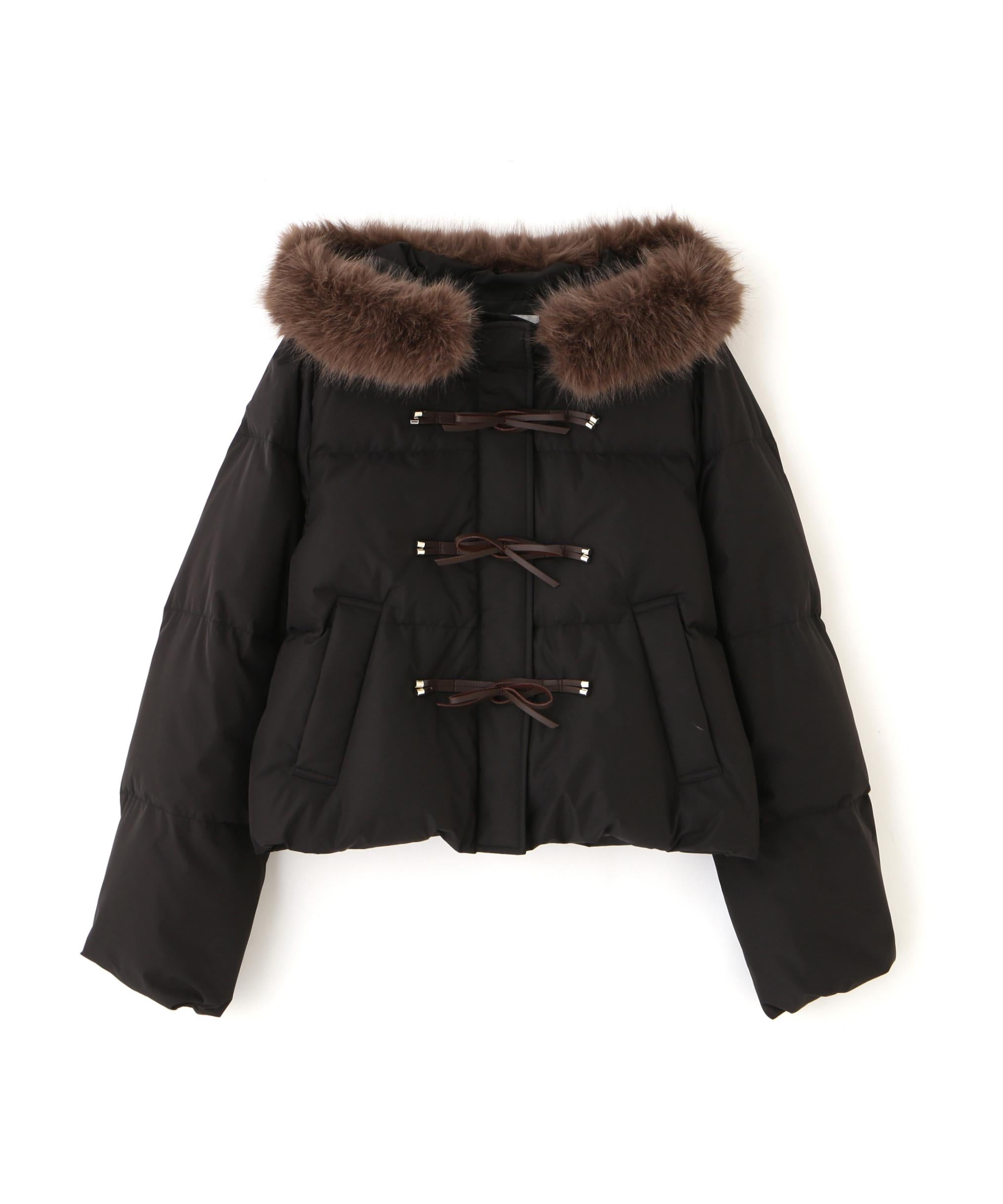 リボンダッフルダウン ブラック