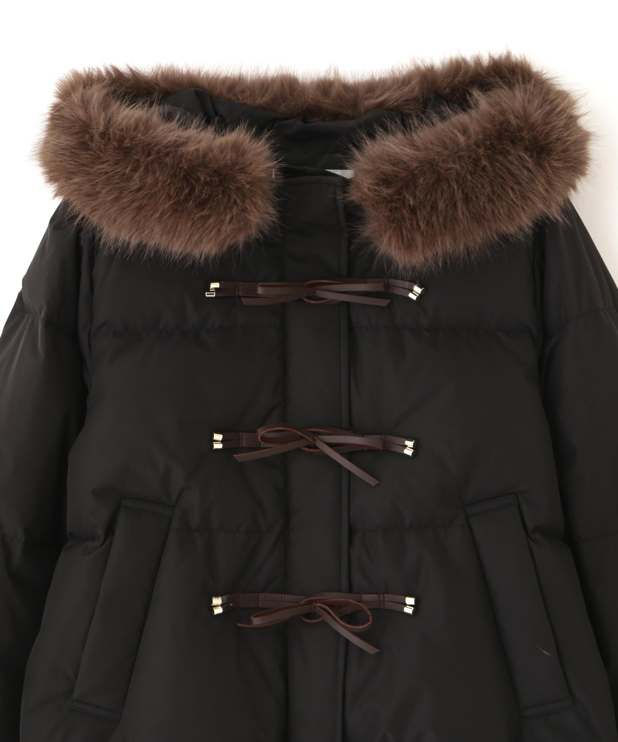 リボンダッフルダウン ブラック