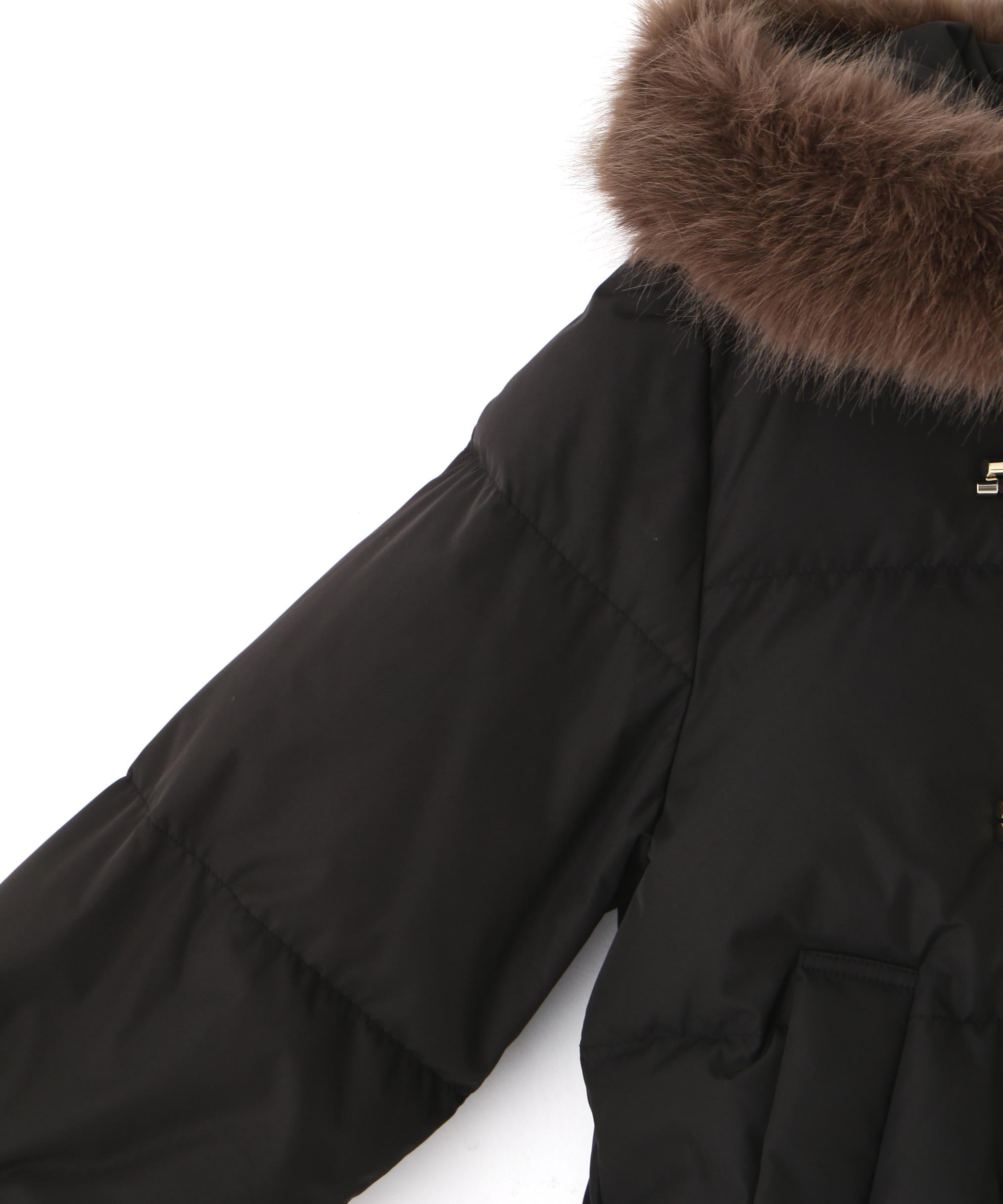 リボンダッフルダウン ブラック