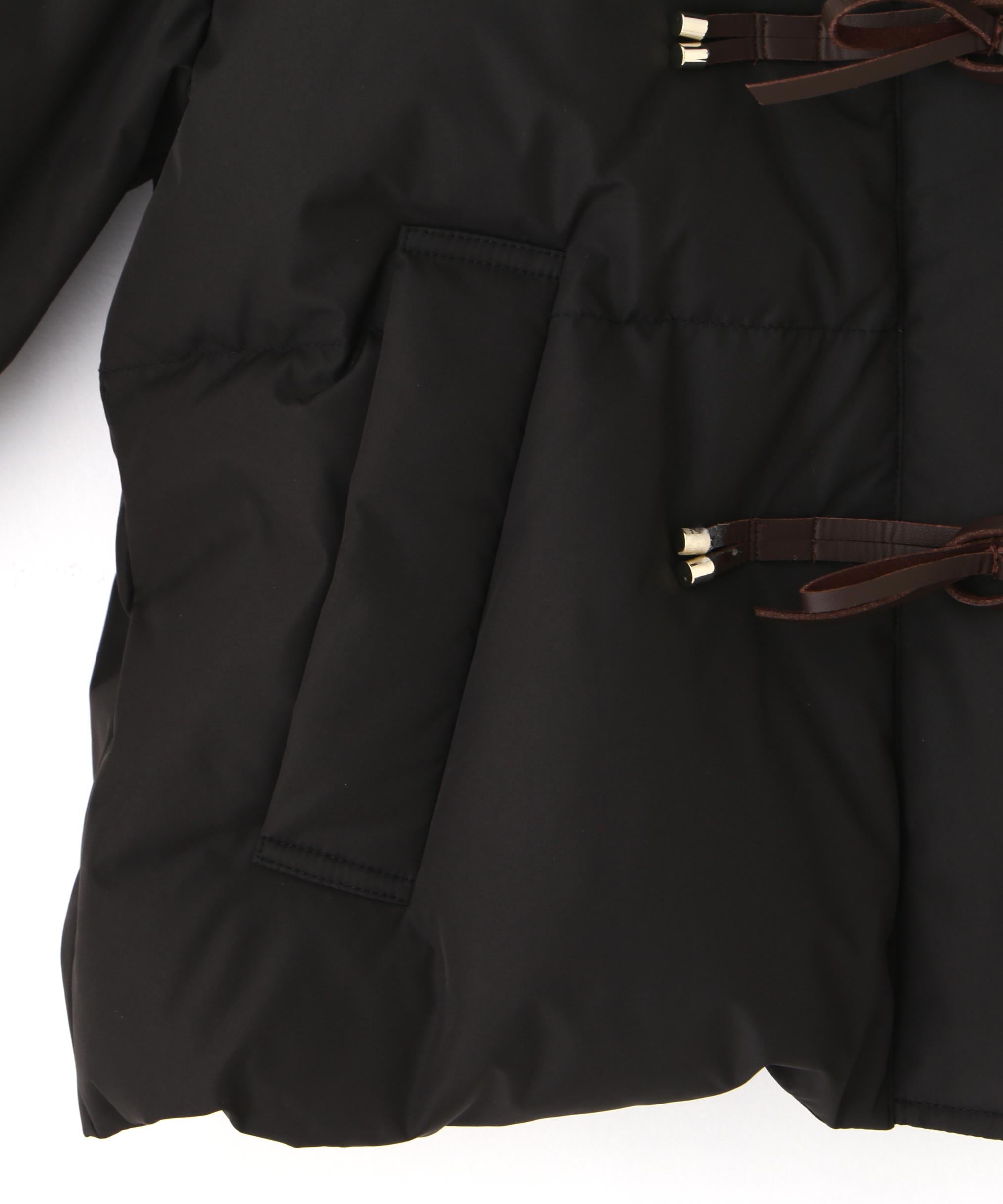 リボンダッフルダウン ブラック