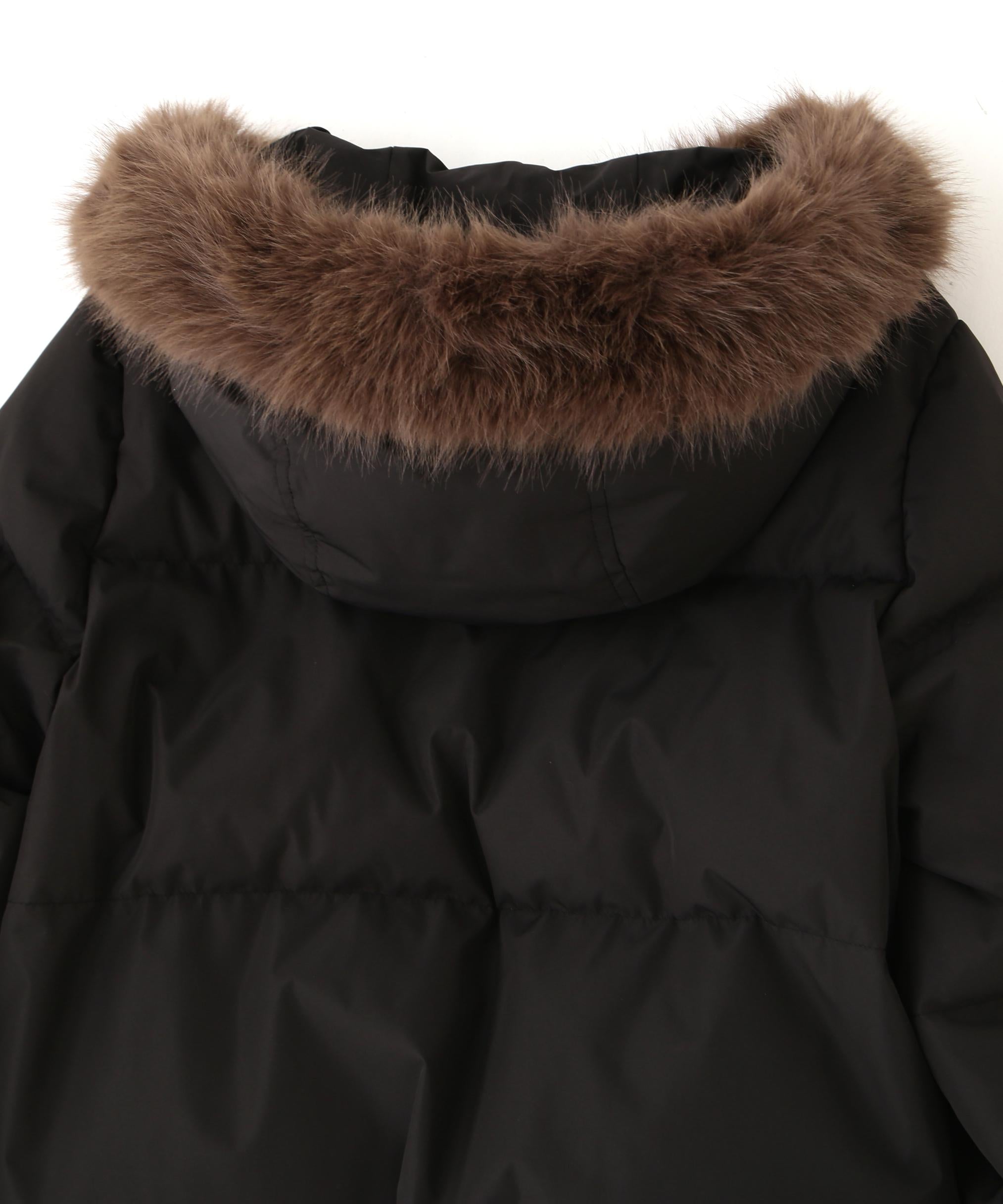 リボンダッフルダウン ブラック