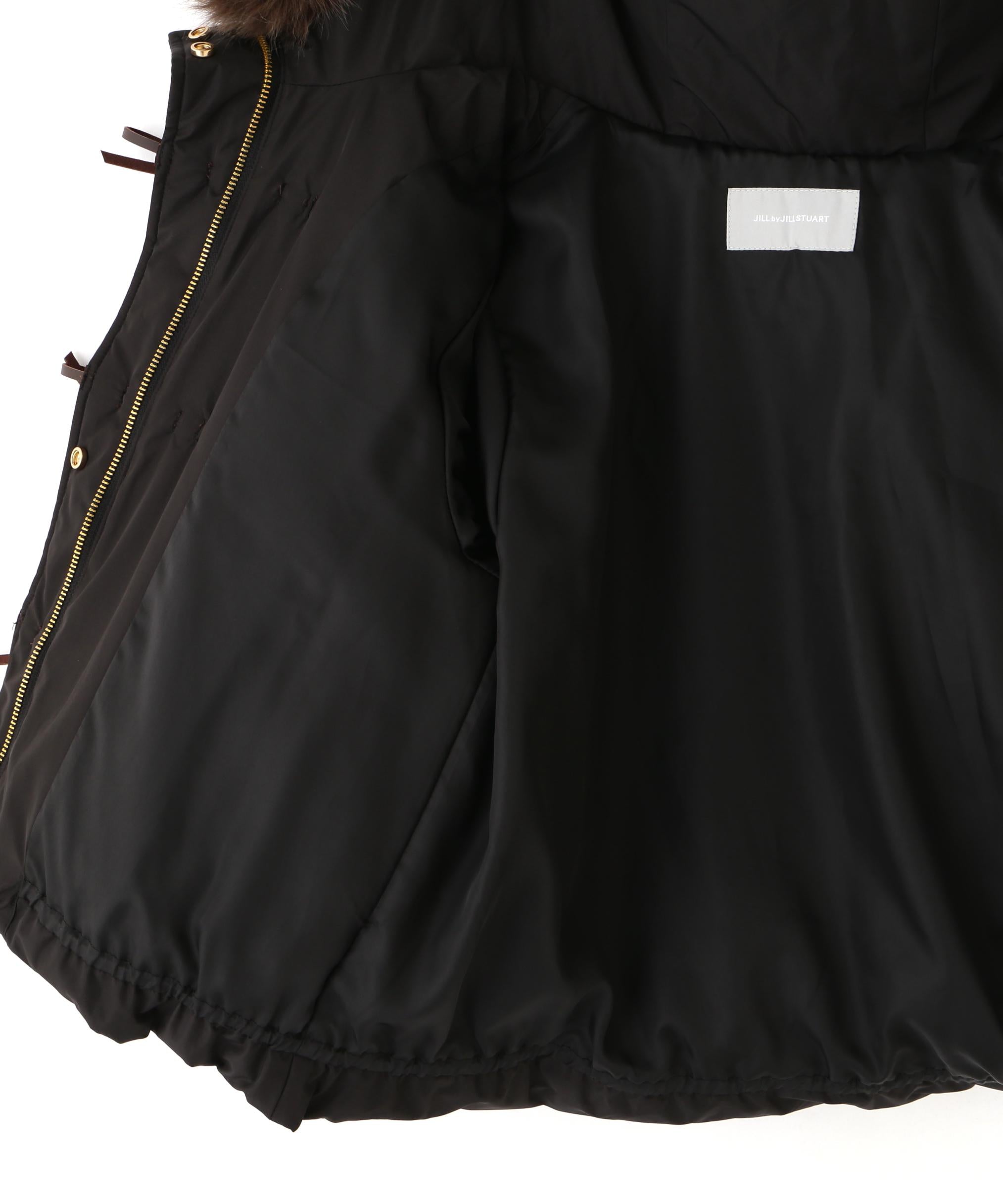 リボンダッフルダウン ブラック