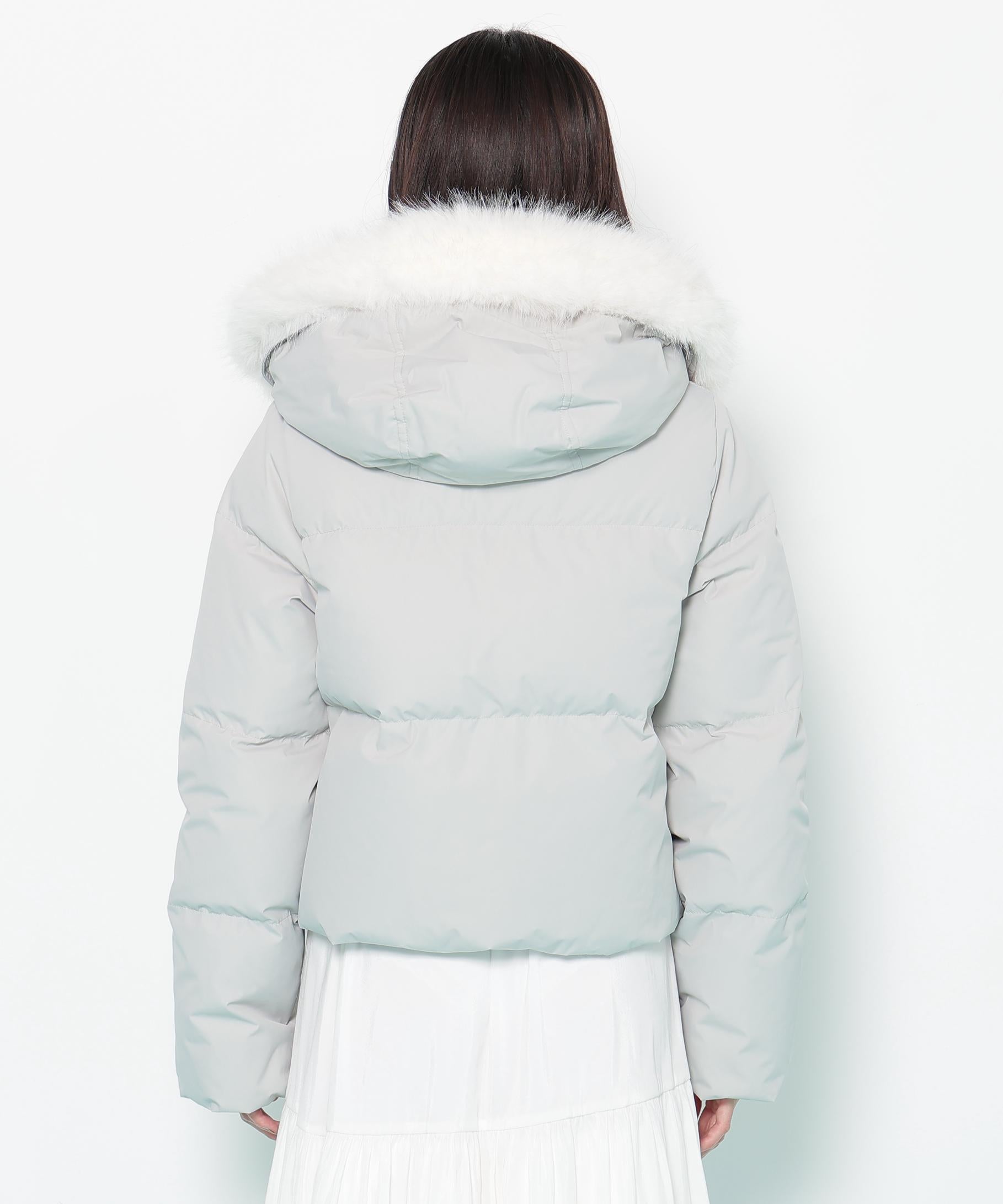 リボンダッフルダウン グレー