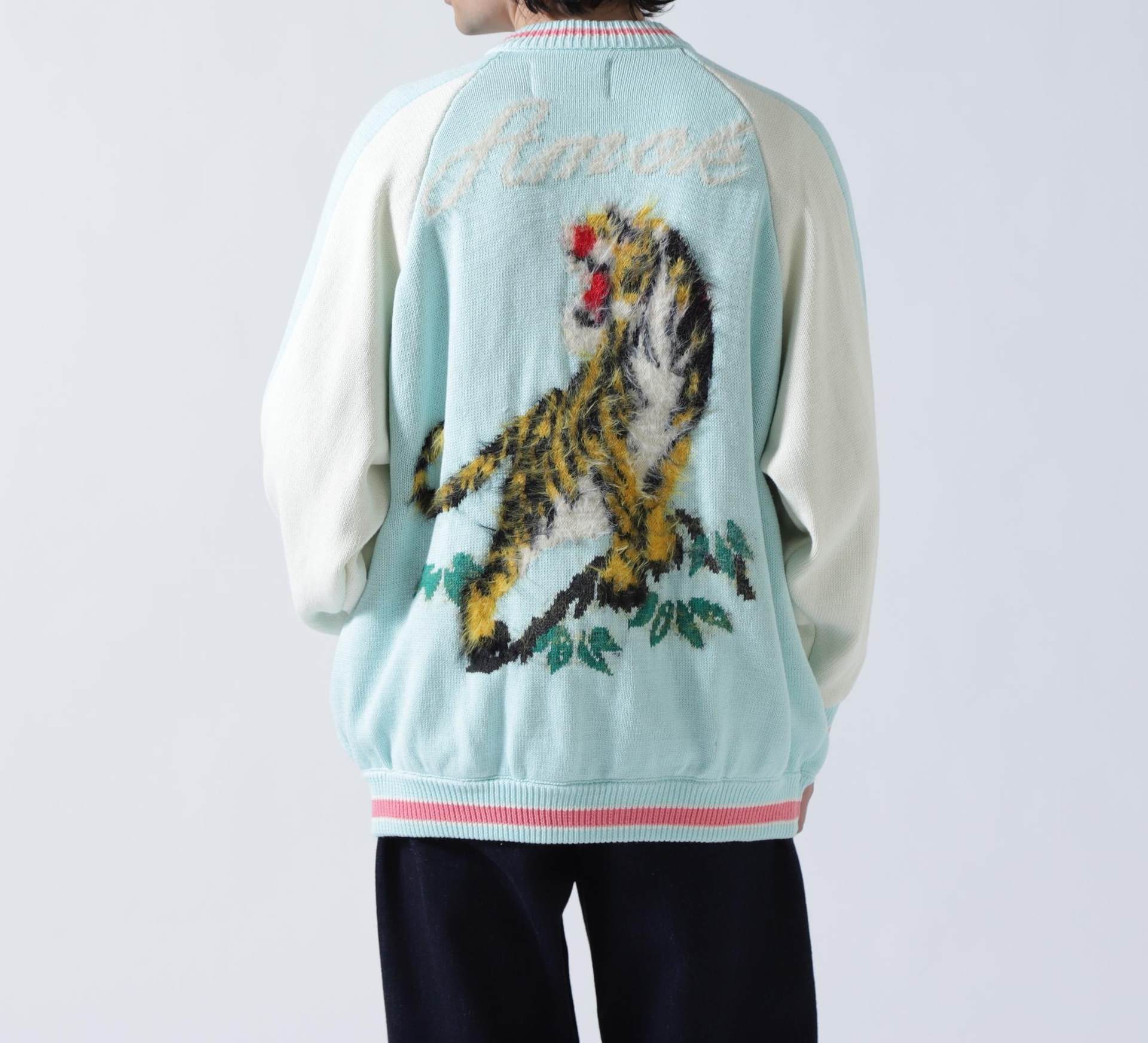 amok /アモク/SOUVENIOR KNIT JACKET ネイビー