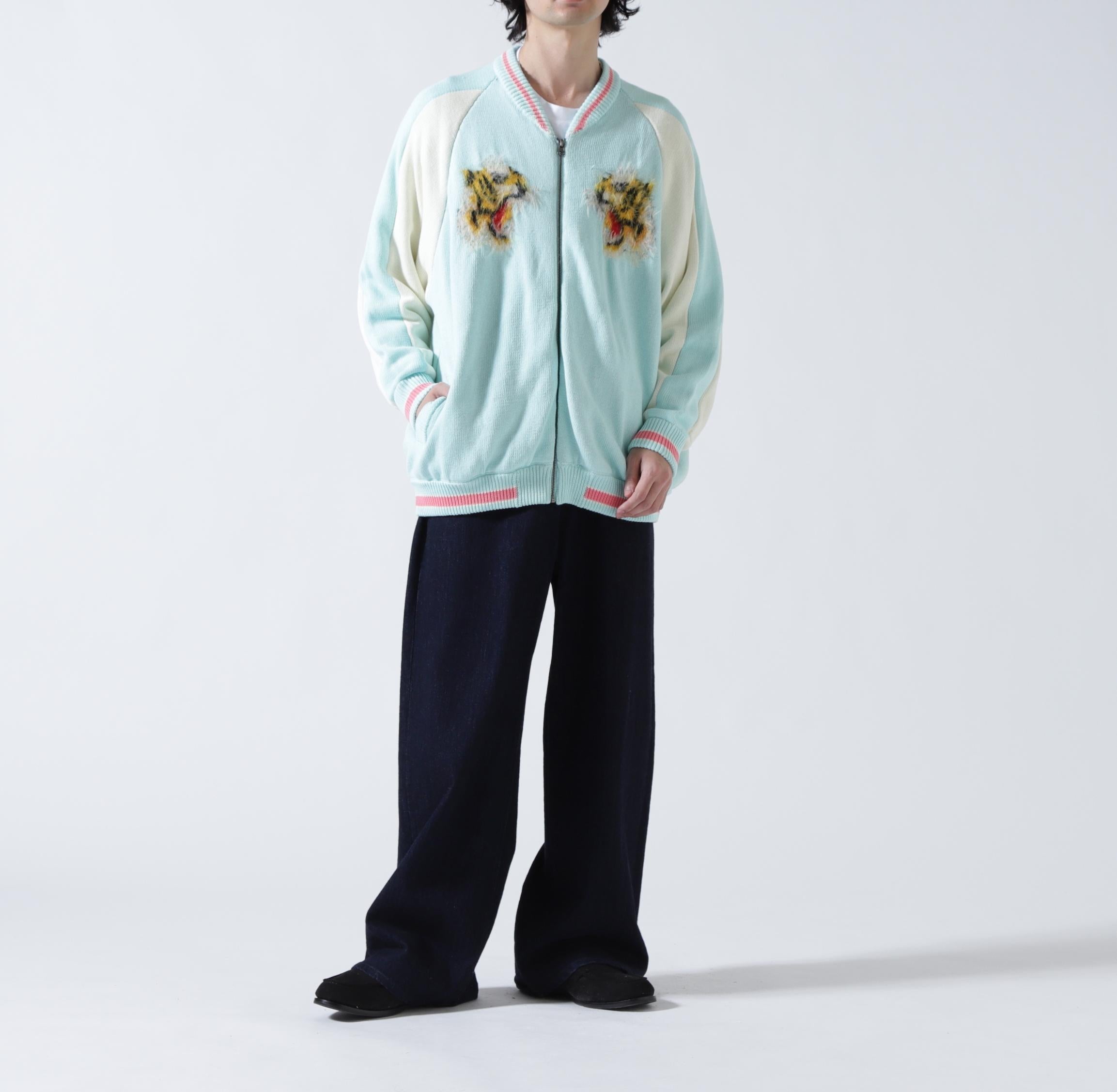 amok /アモク/SOUVENIOR KNIT JACKET ネイビー