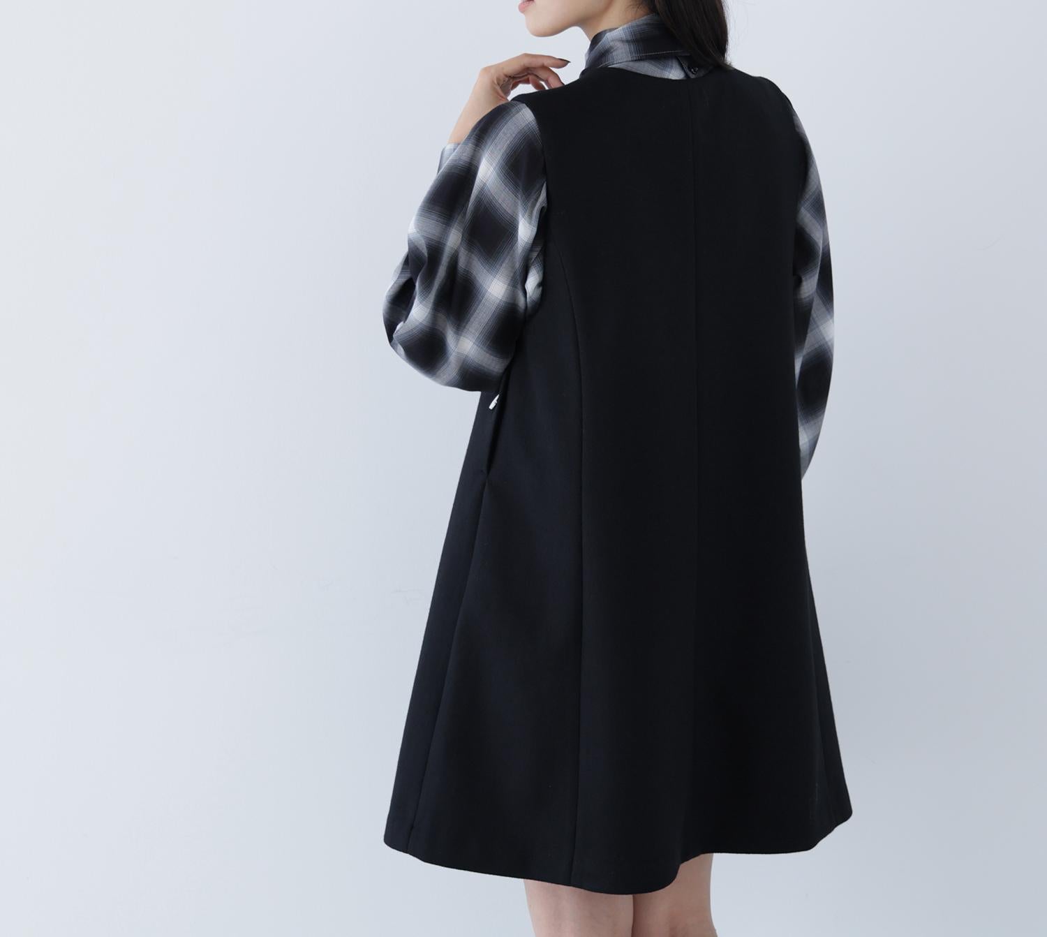 圧縮ミニジャンスカ ブラック