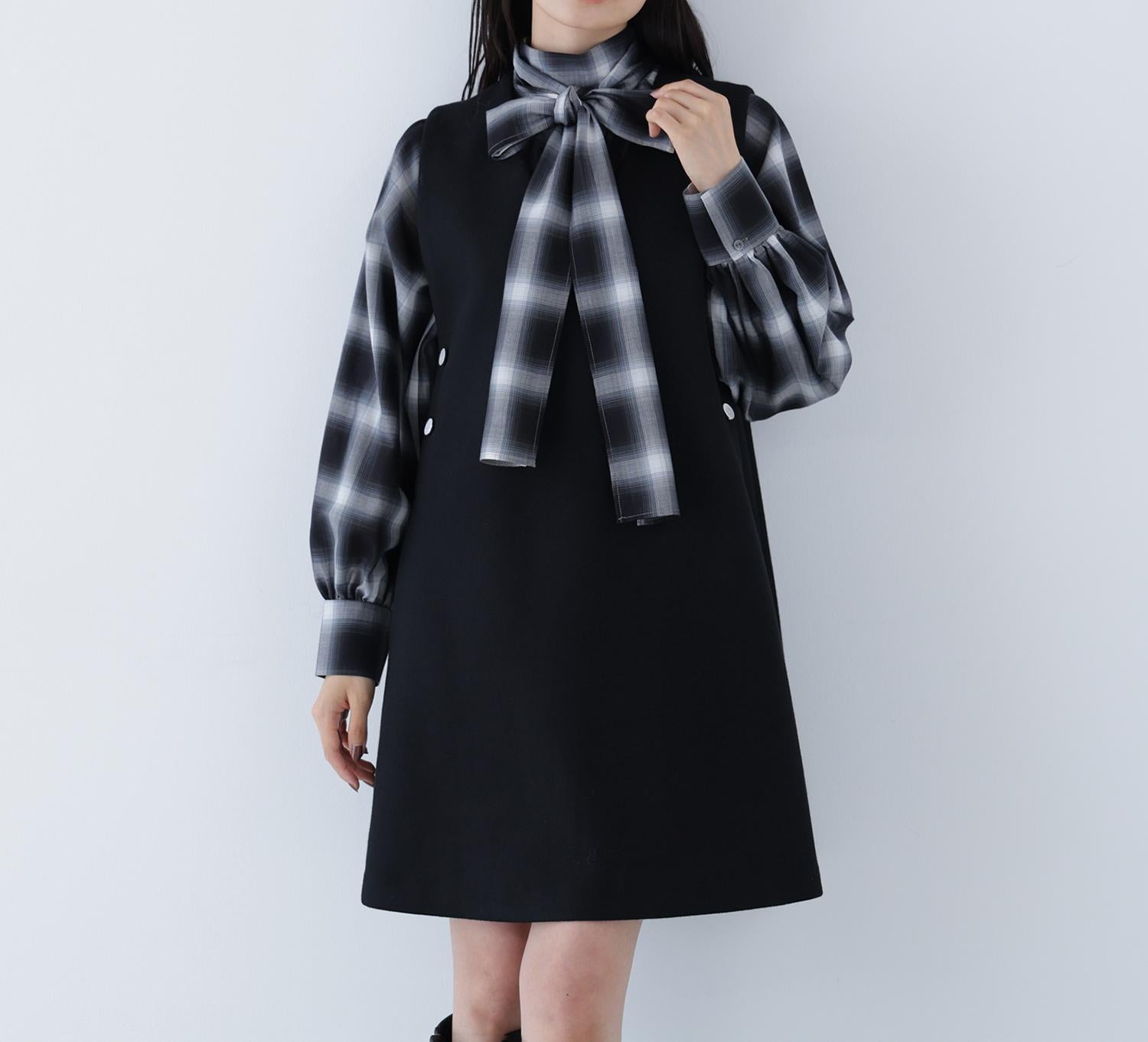 圧縮ミニジャンスカ ブラック