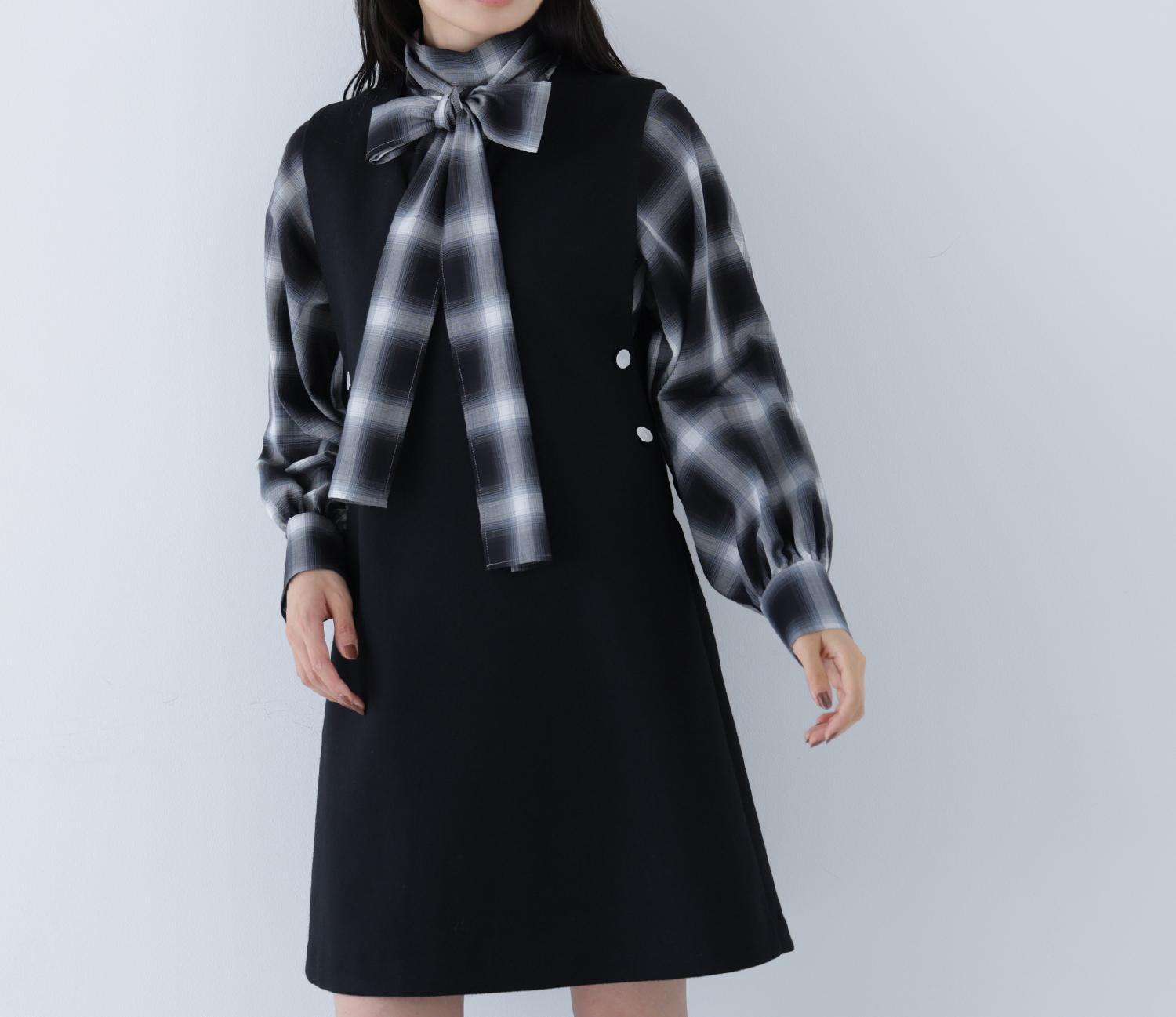 圧縮ミニジャンスカ ブラック