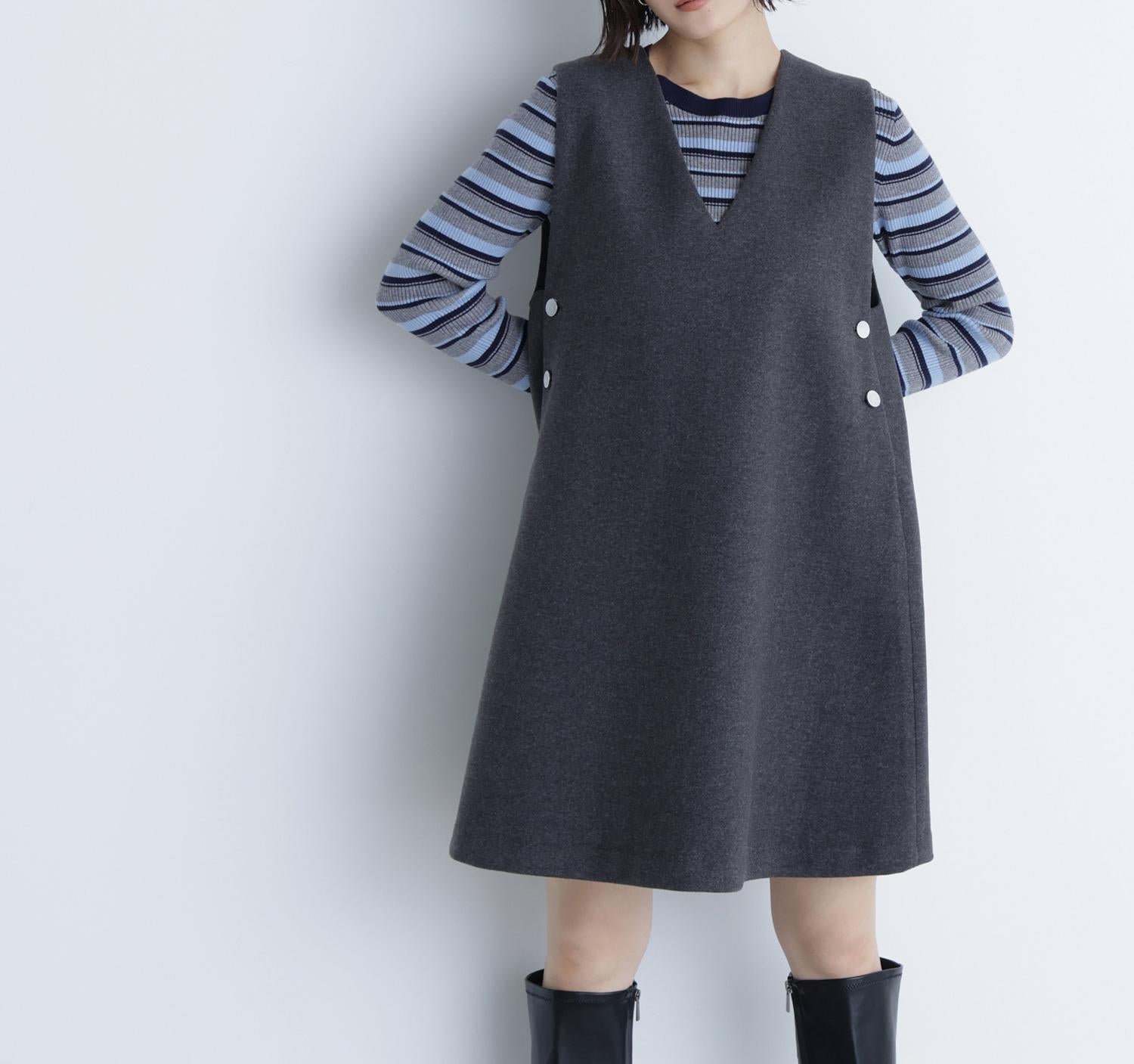 圧縮ミニジャンスカ チャコール1