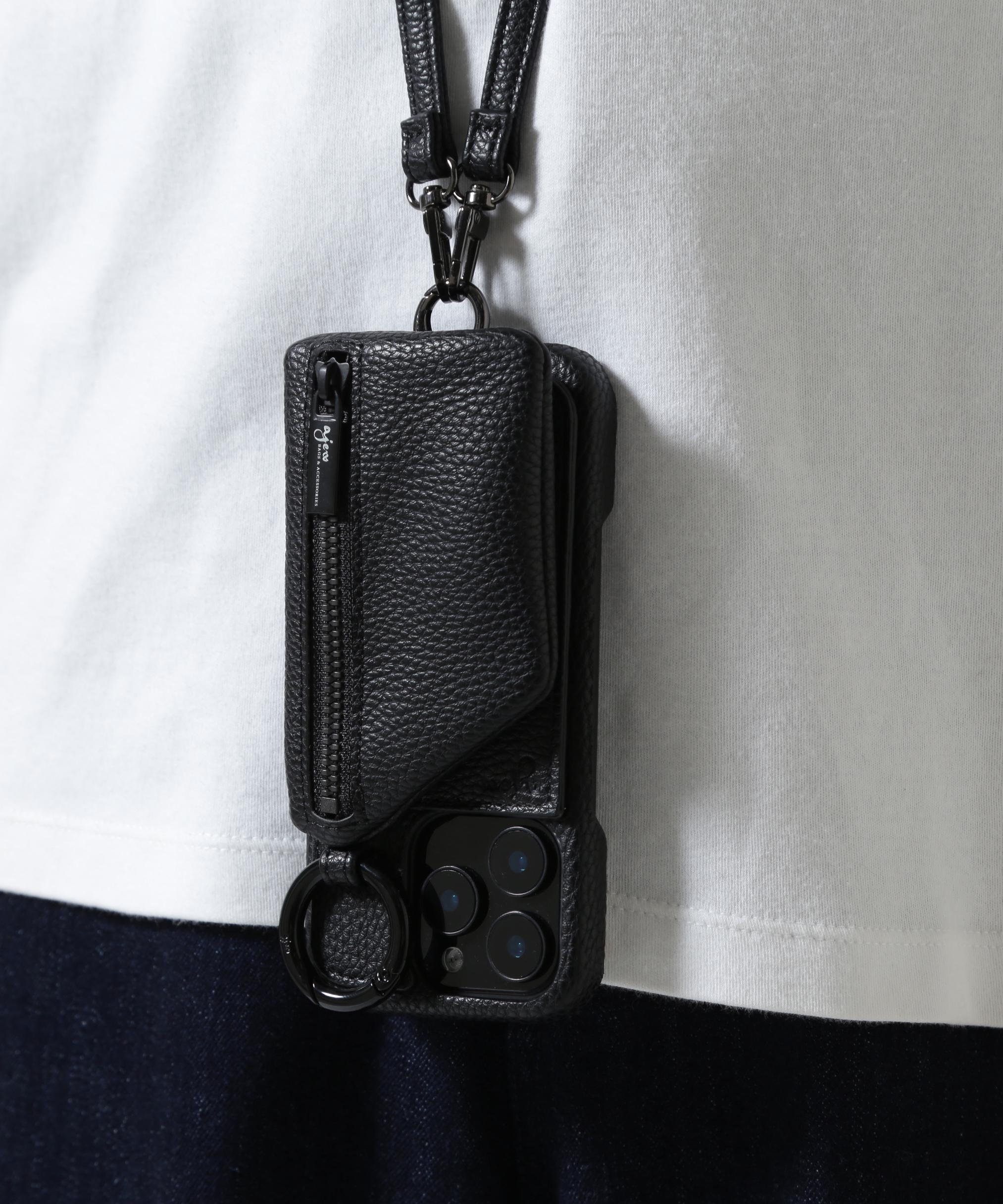 ajew/エジュー/別注iPhone16/16Pro/17/17Pro ブラック