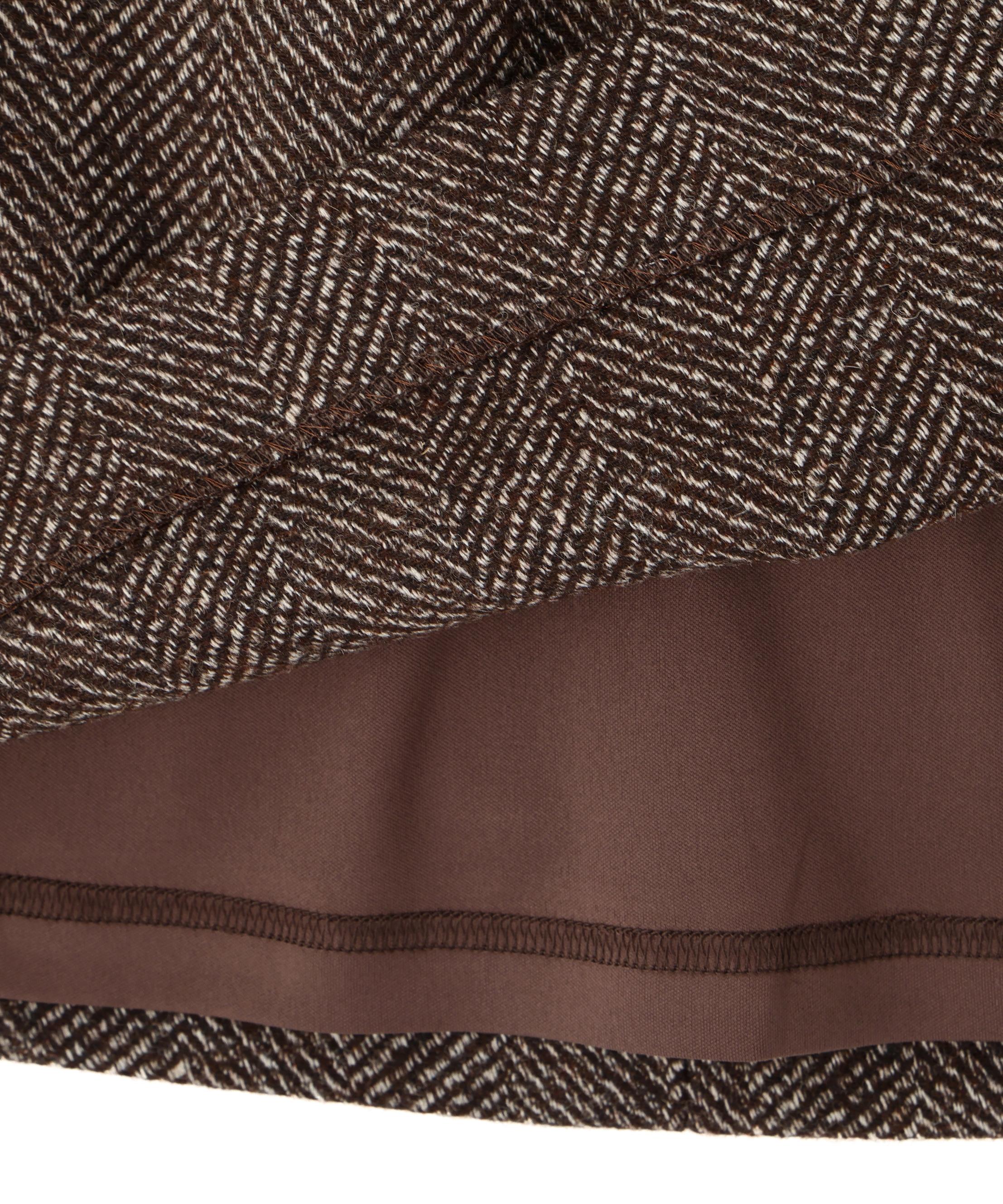 ツイードミニスカート ブラウン