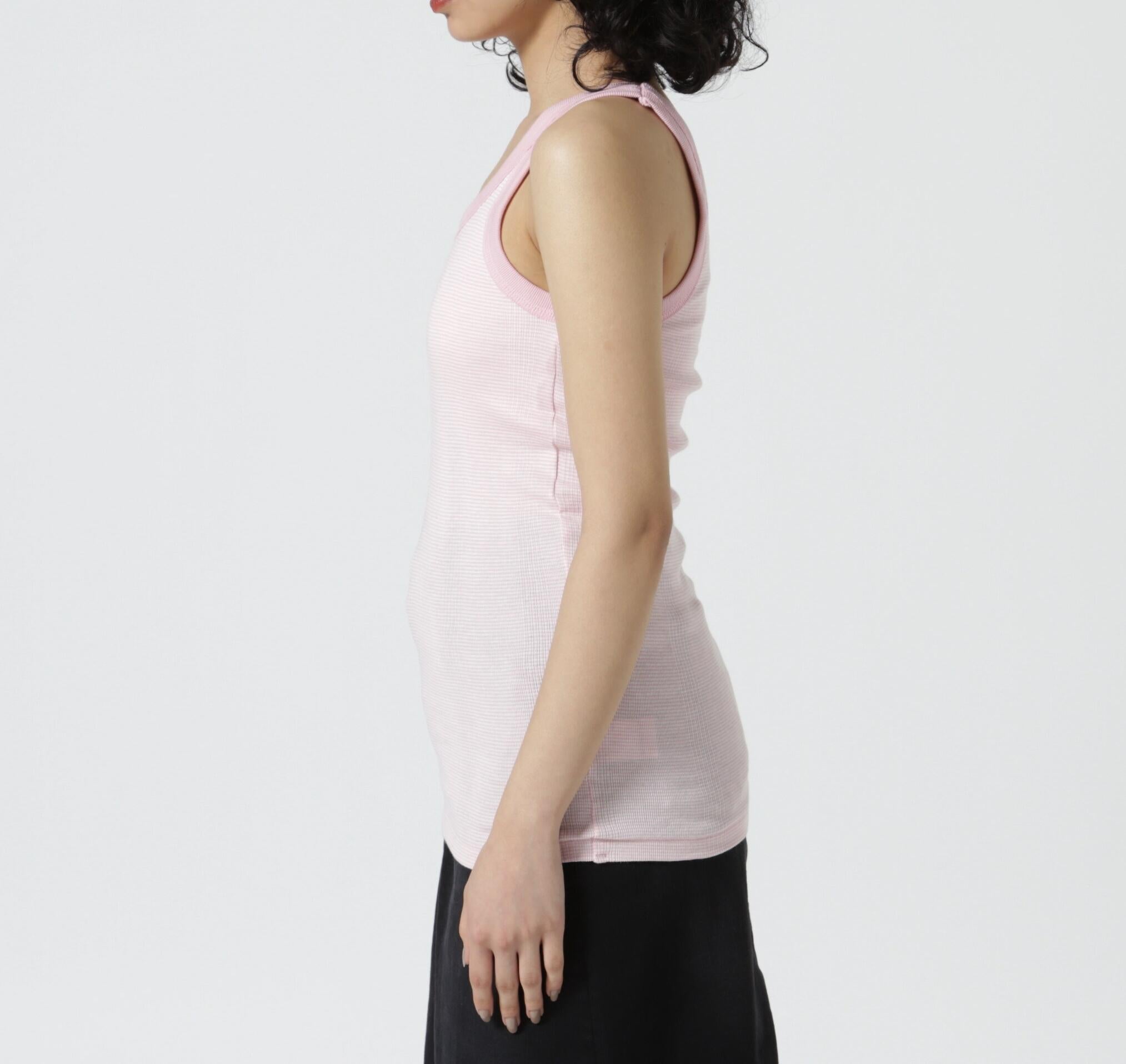 Mille/ミラー P>IR CUP US TANK TOP Pリブタンクトップ カップ付き ピンク
