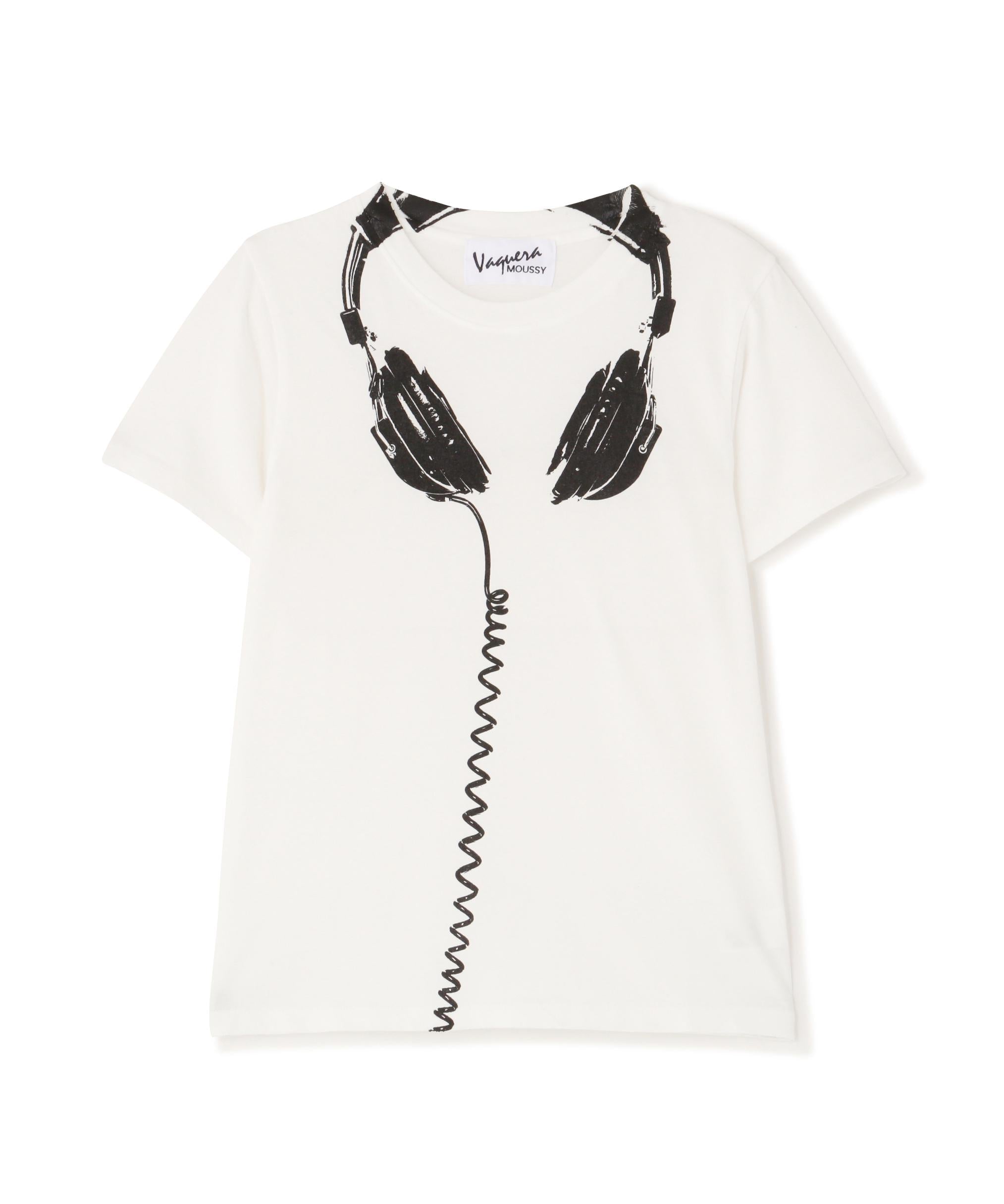 VAQUERA×MOUSSY/ヴァケラ×マウジー/VQ TROMPE L'OEIL BABY TEE ホワイト