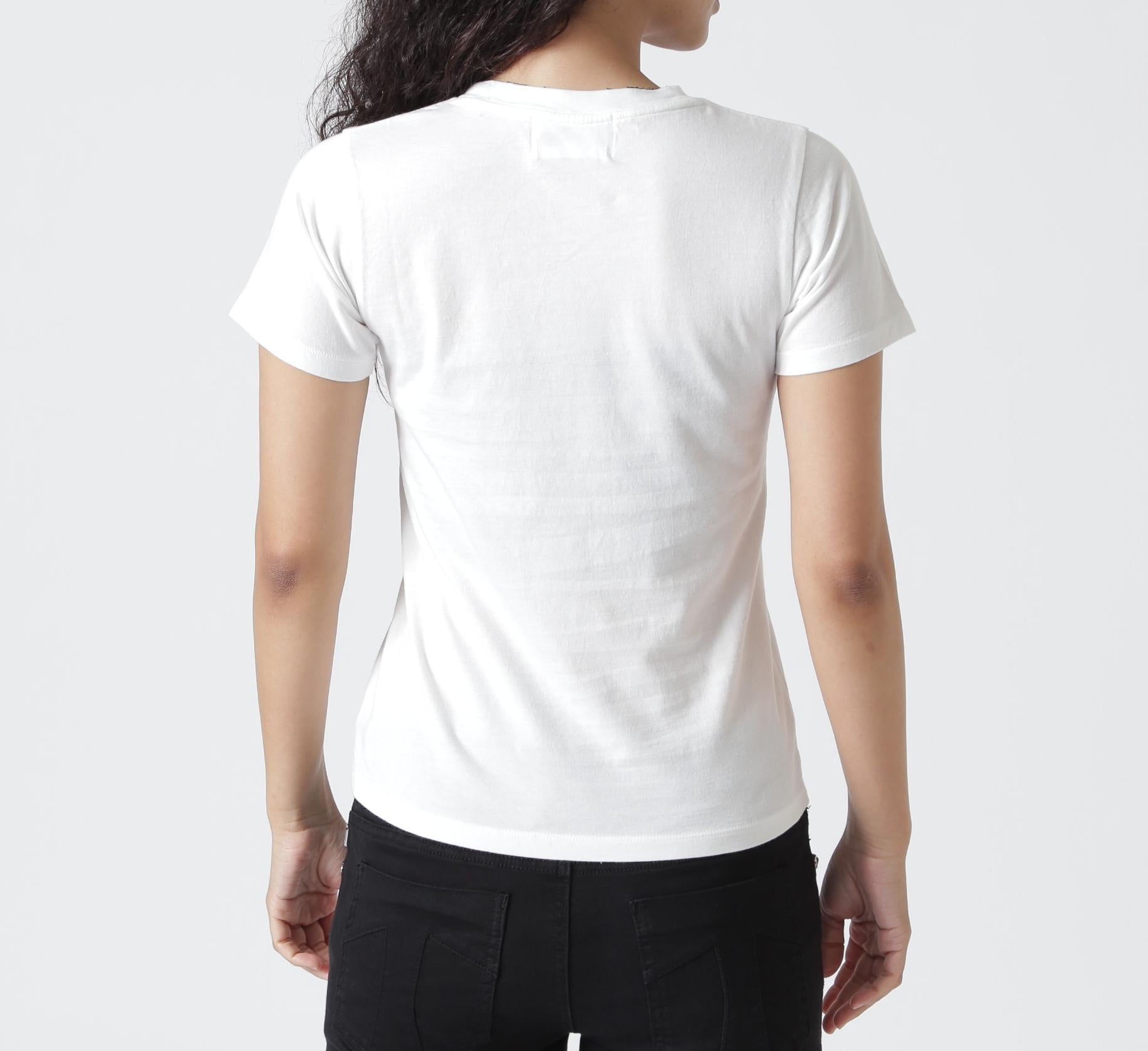 VAQUERA×MOUSSY/ヴァケラ×マウジー/VQ TROMPE L'OEIL BABY TEE ホワイト