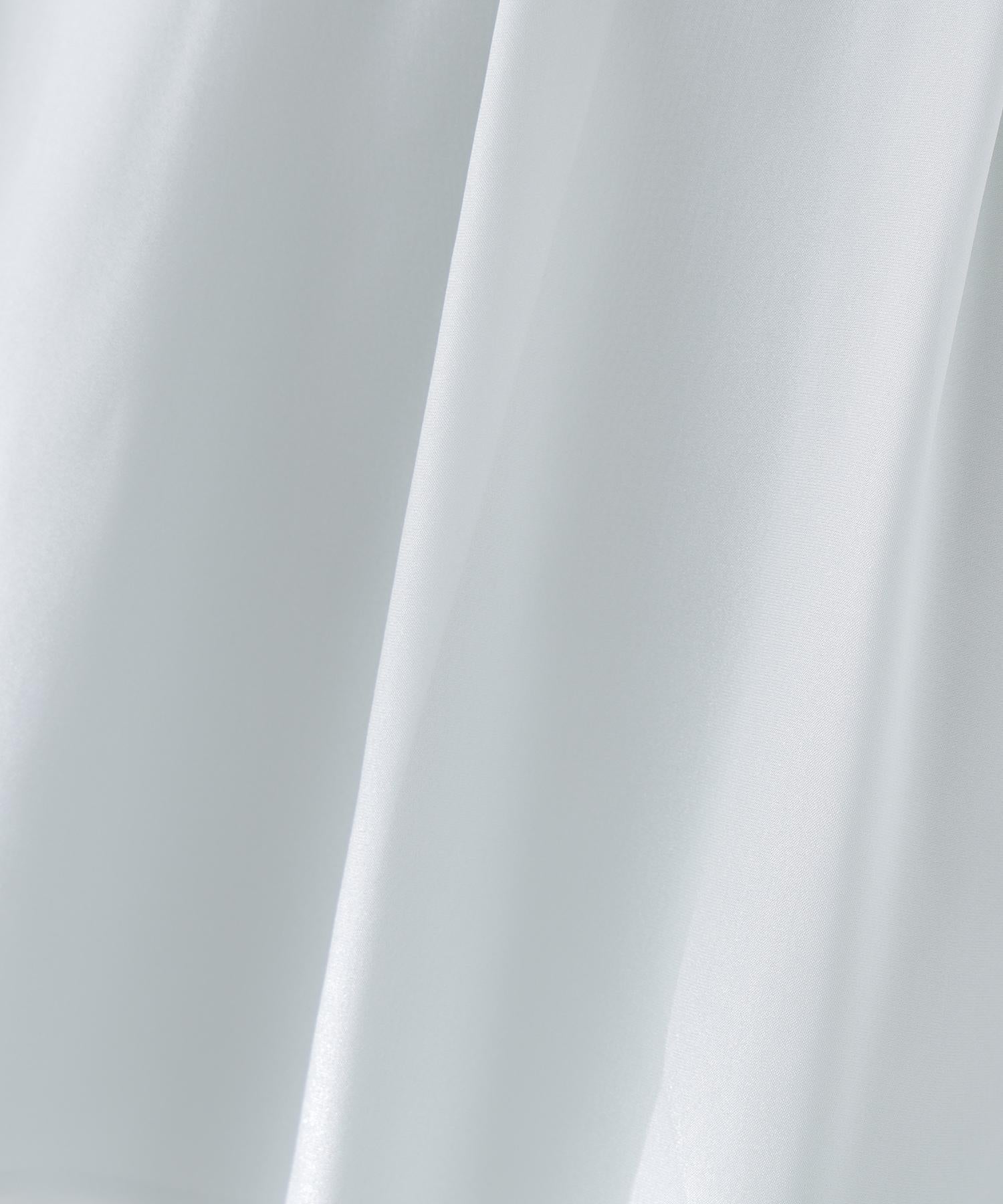 ハイネックシアースリーブブラウス半袖 ライトグリーン