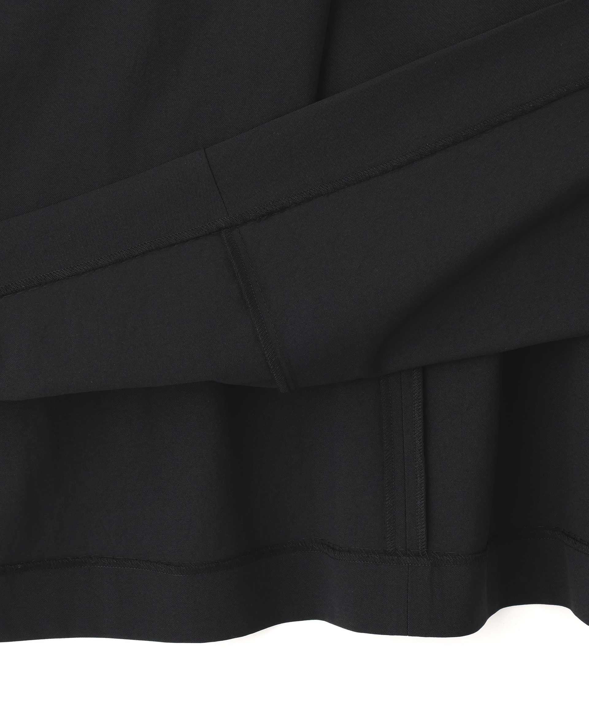 ◆T/TAツイルラップ風ノースリーブワンピース ブラック