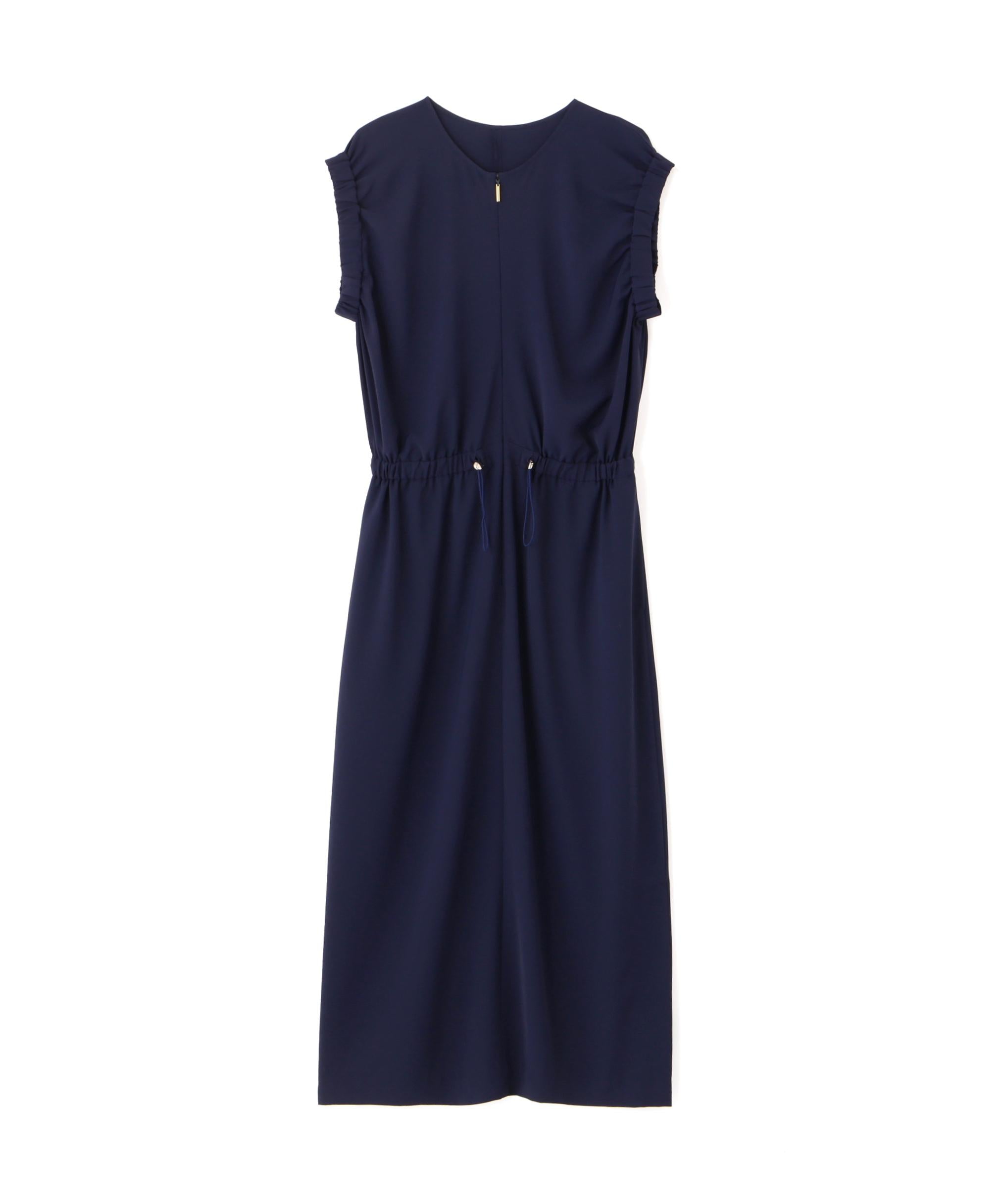 ◆スリーブシャーリングワンピース ネイビー