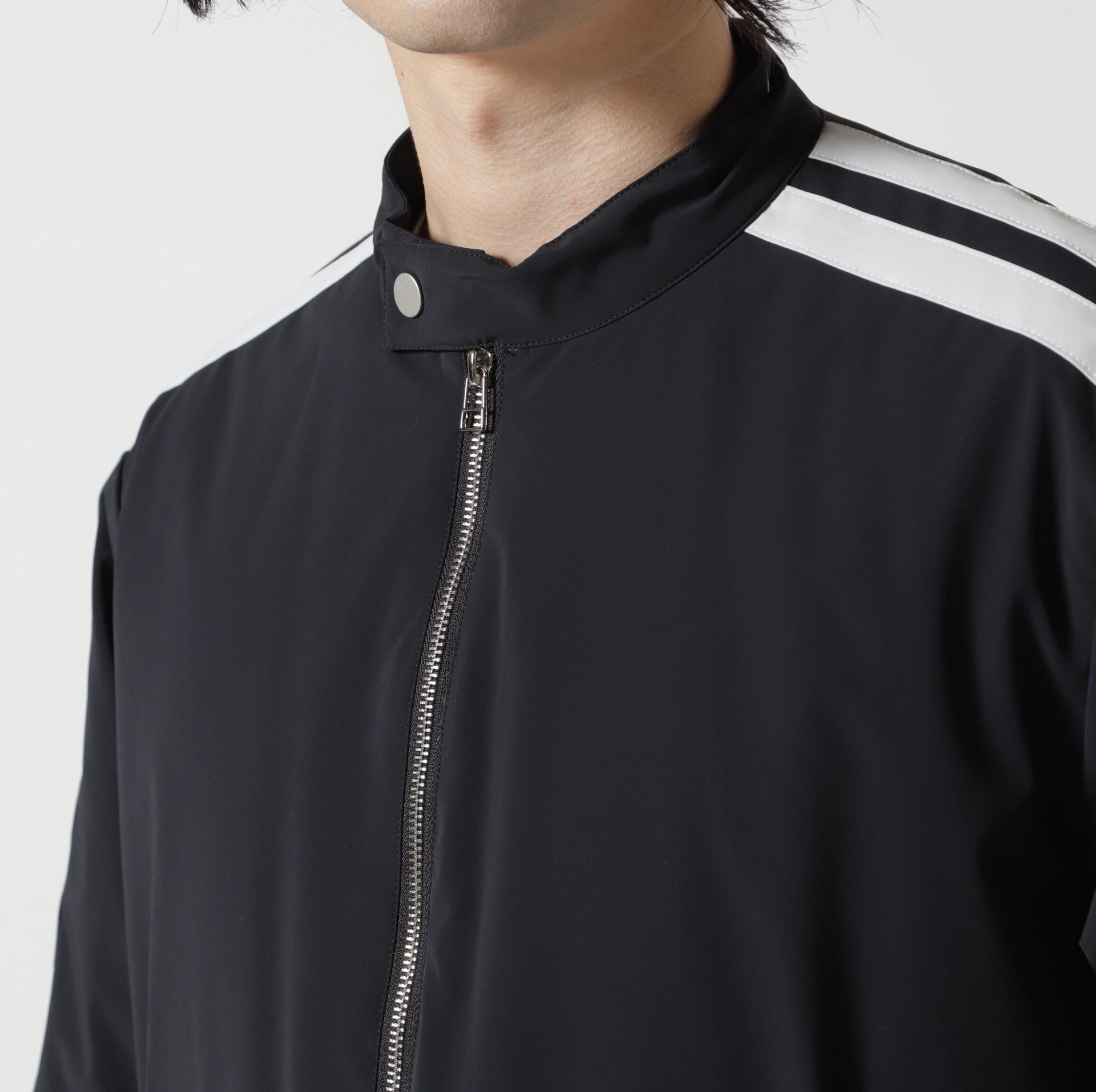 DankeSchon/ダンケシェーン/LAYE>NYLON MOTO JACKET ブラック