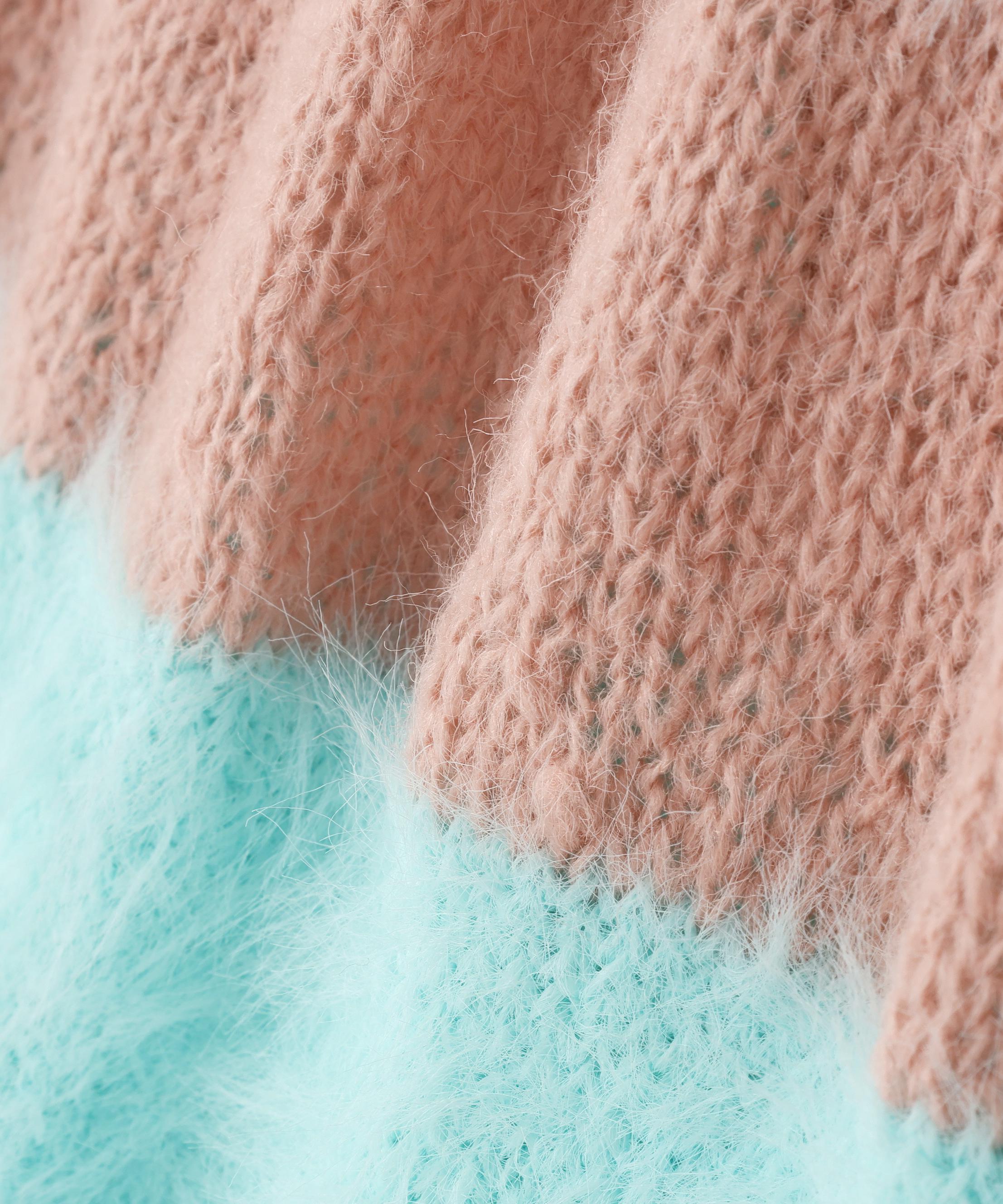 amok/アモク/STAR BORDER KNIT ピンク