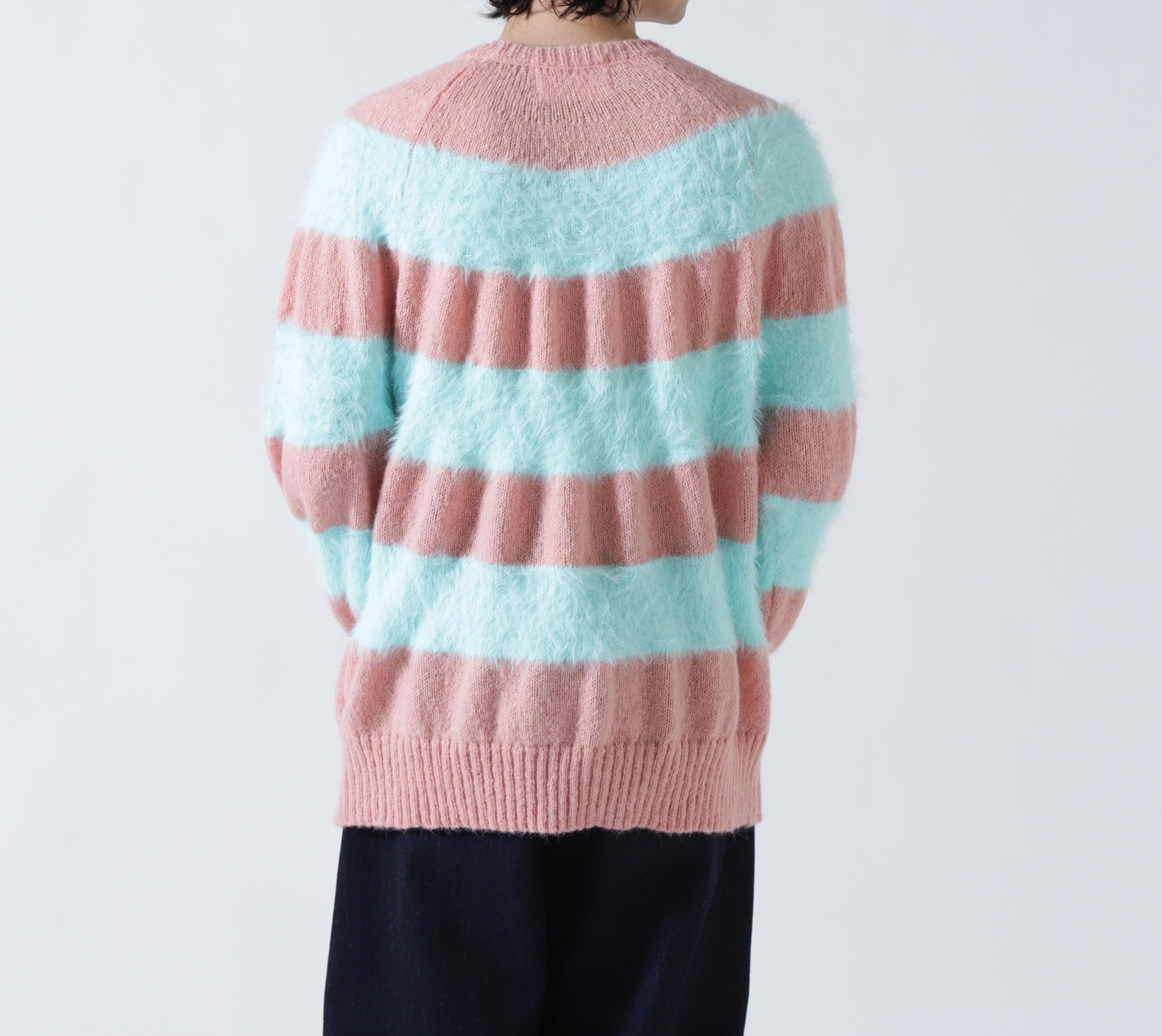 amok/アモク/STAR BORDER KNIT ピンク