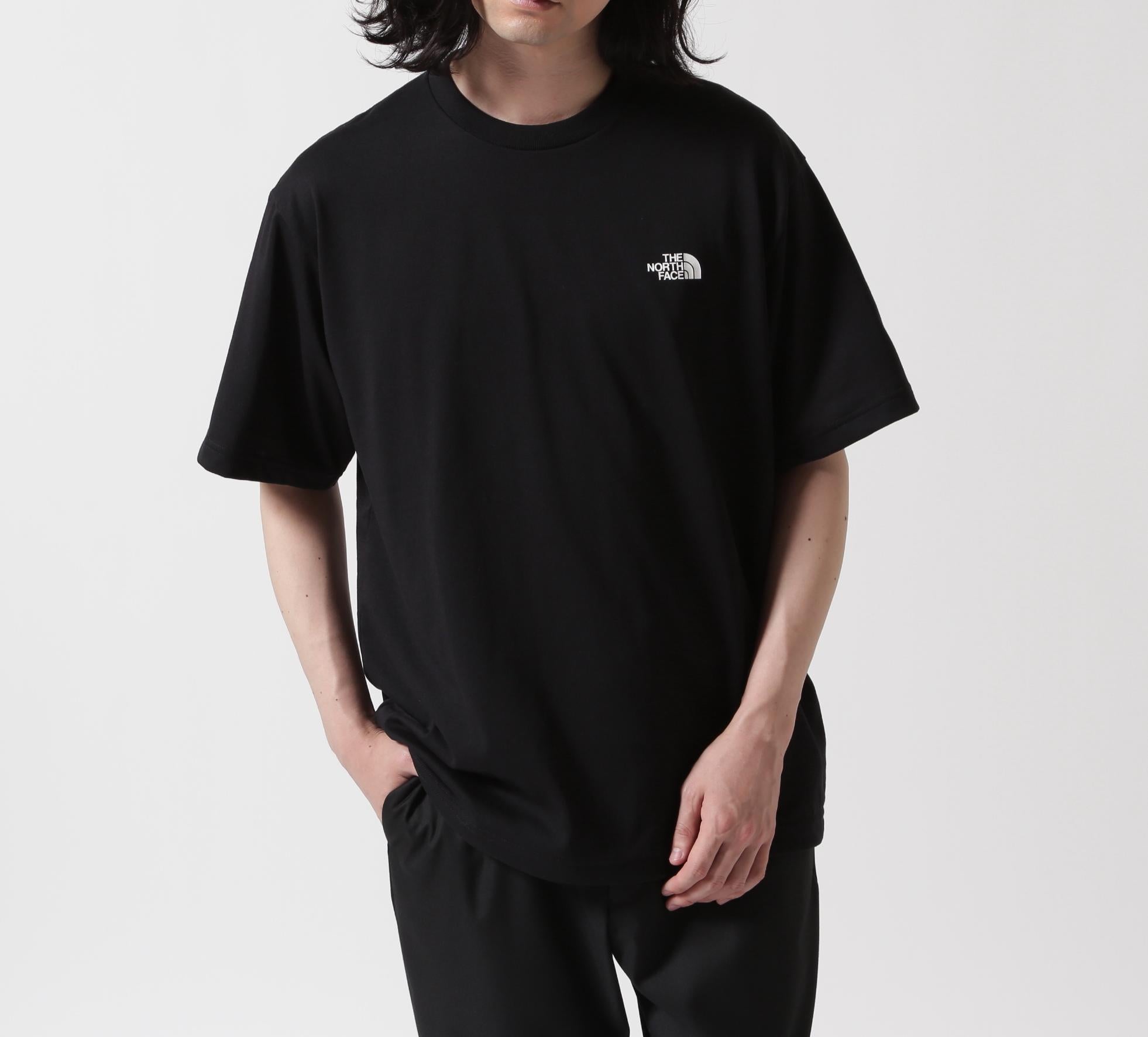 THE NO>TH FACE/ザ・ノースフェイス/RACK SQUA>E LOGO TEE ブラック