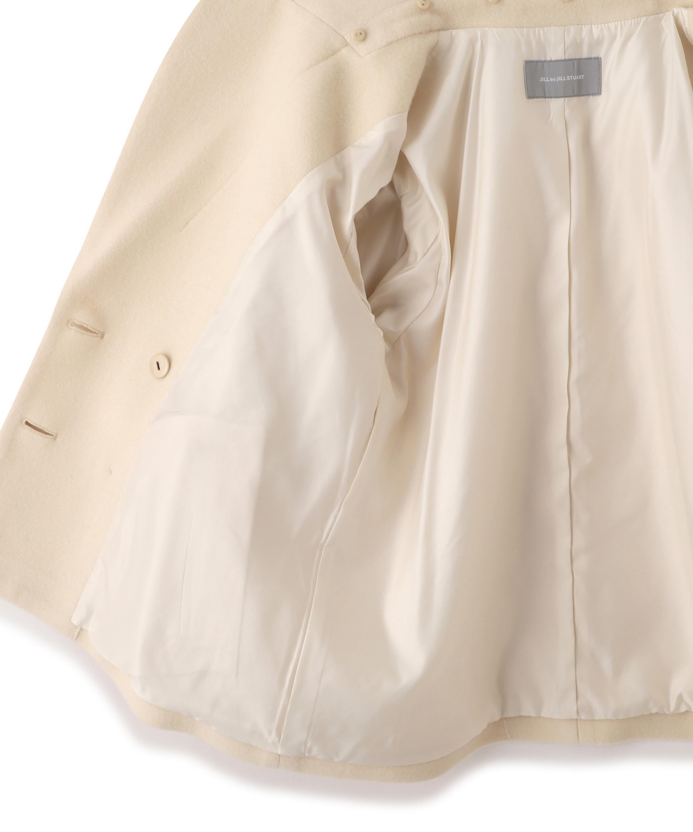 フェイクファー衿付ジャケット エクリュ