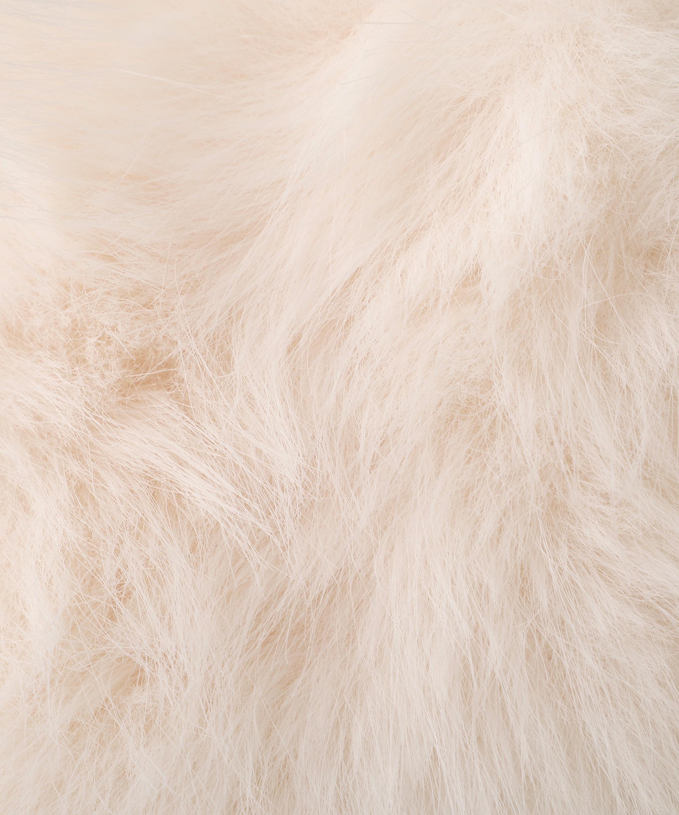 フェイクファー衿付ジャケット エクリュ