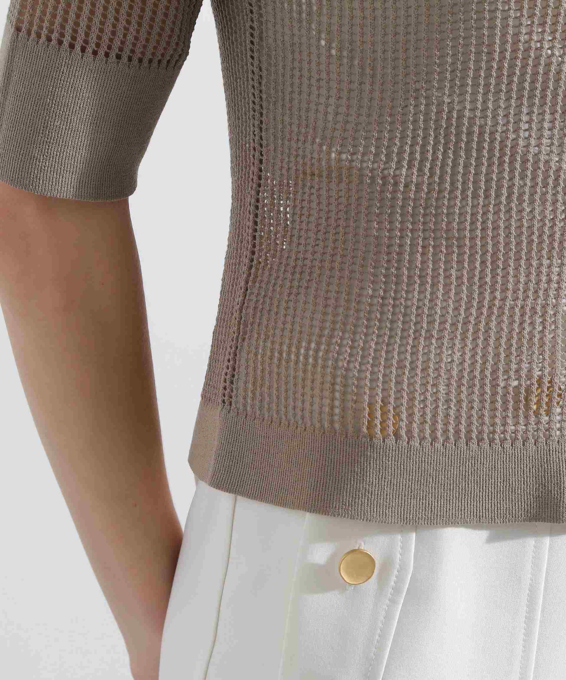 ◆シアーコンビカーディガン モカ6