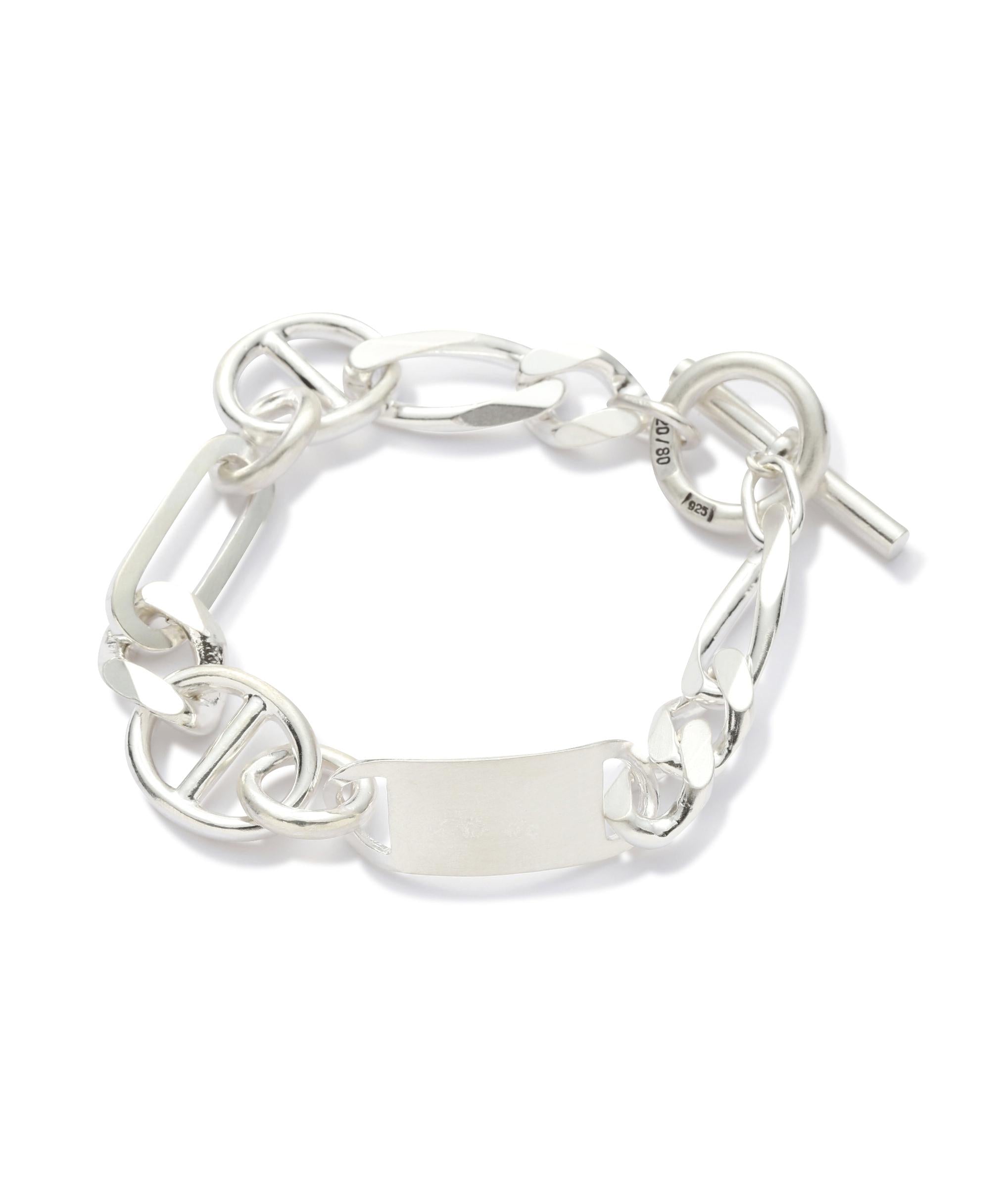 トゥエンティーエイティー/STERLING SILVER MIXED ANCHOR CHAIN BRACELET シルバー