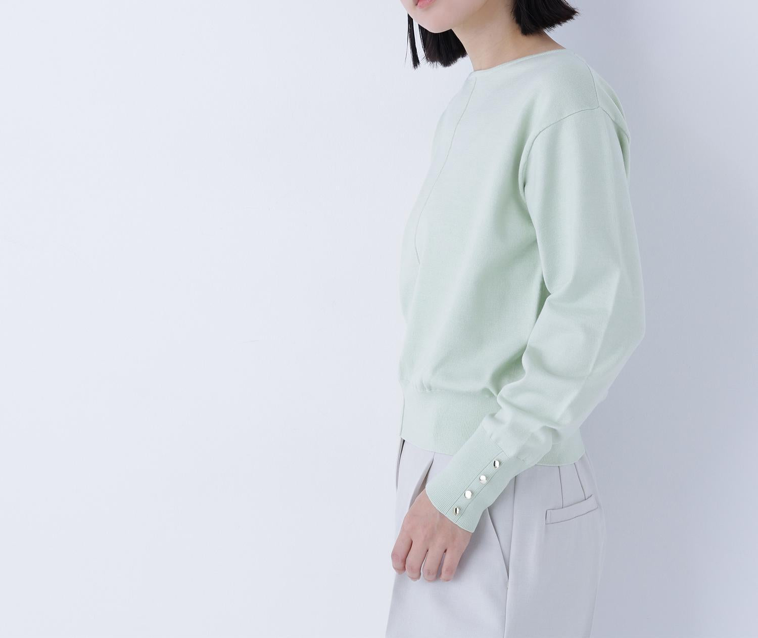 フロントラインドルマンニット ライトグリーン