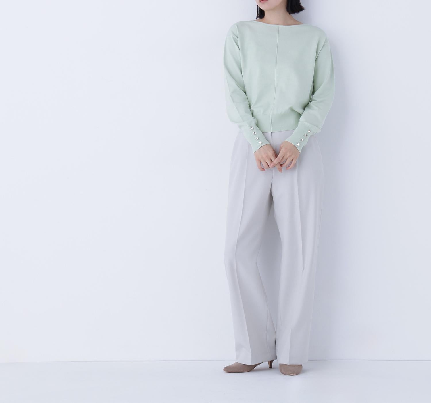 フロントラインドルマンニット ライトグリーン