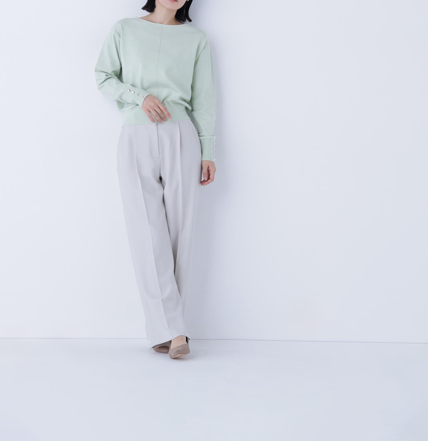 フロントラインドルマンニット ライトグリーン