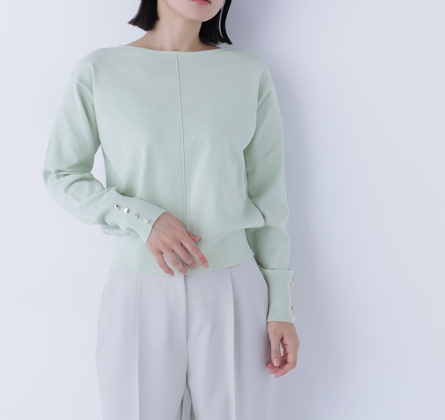 フロントラインドルマンニット ライトグリーン