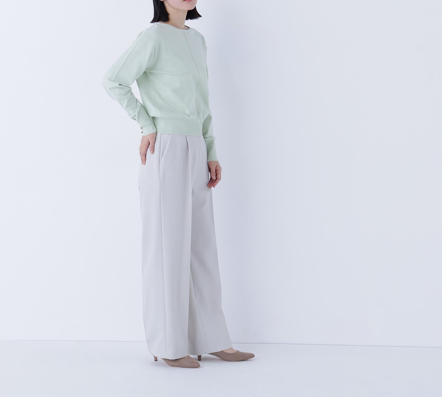 フロントラインドルマンニット ライトグリーン