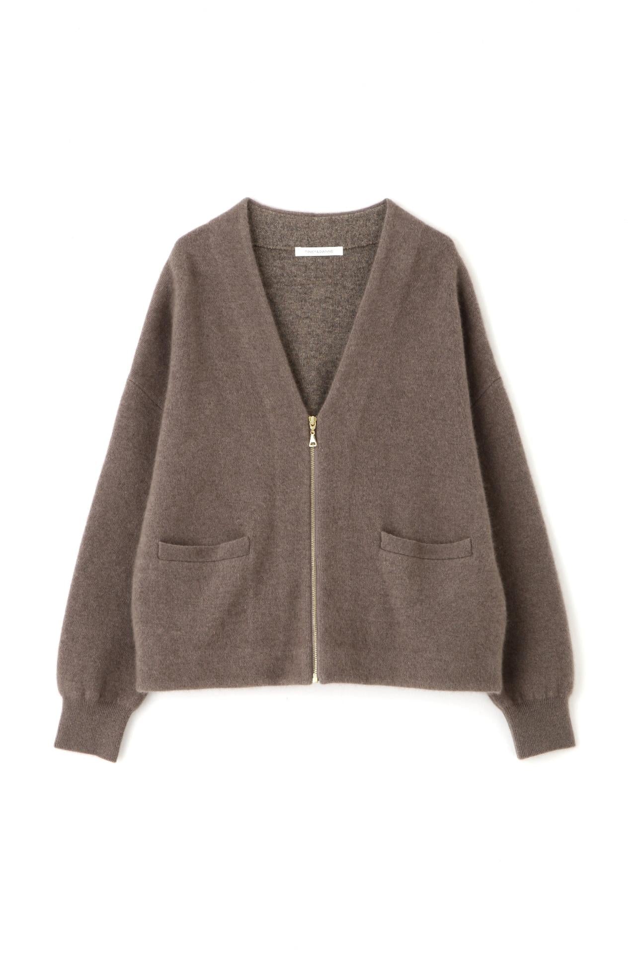 ◆ZIPカーディガン モカ6