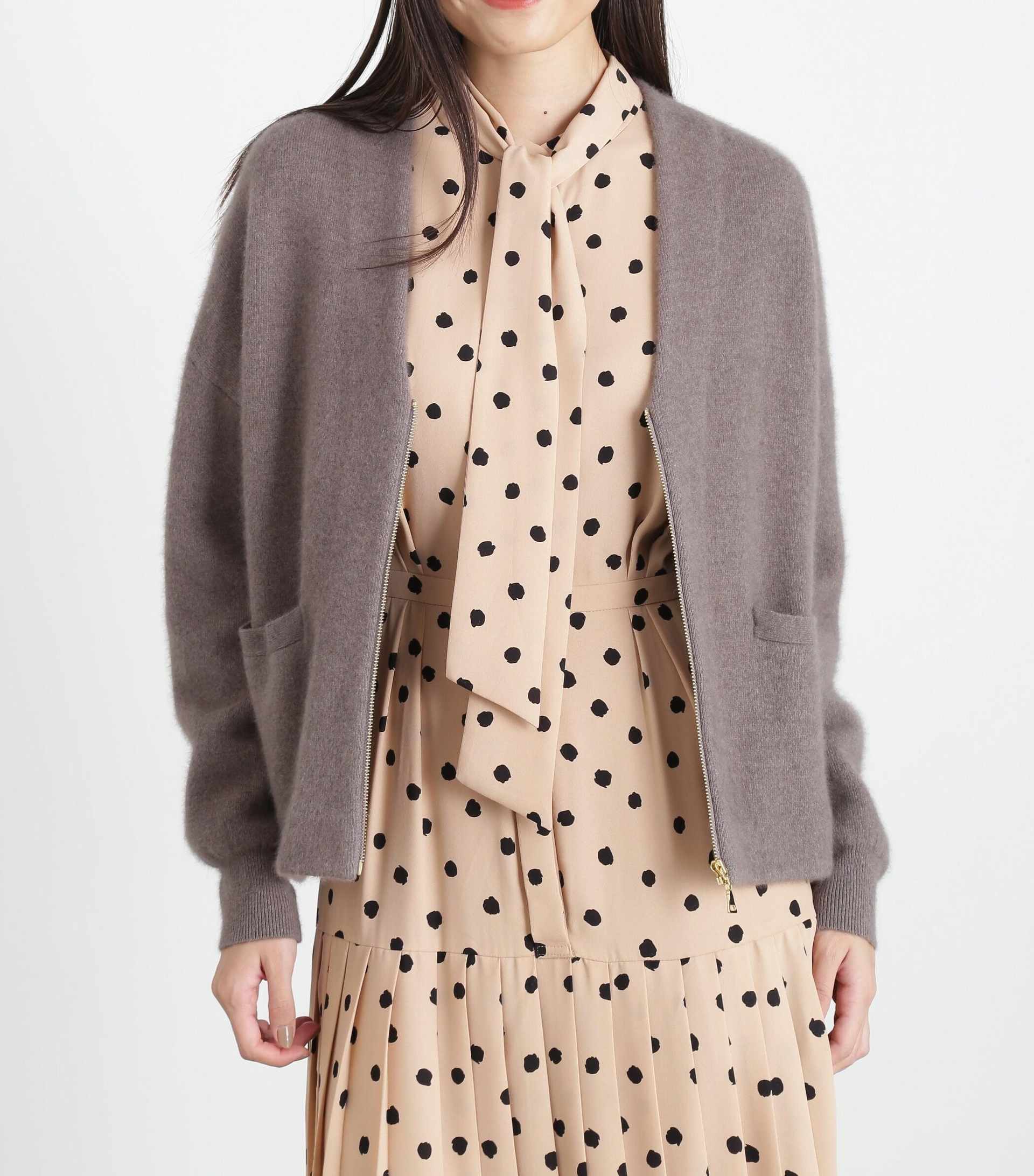 ◆ZIPカーディガン モカ6