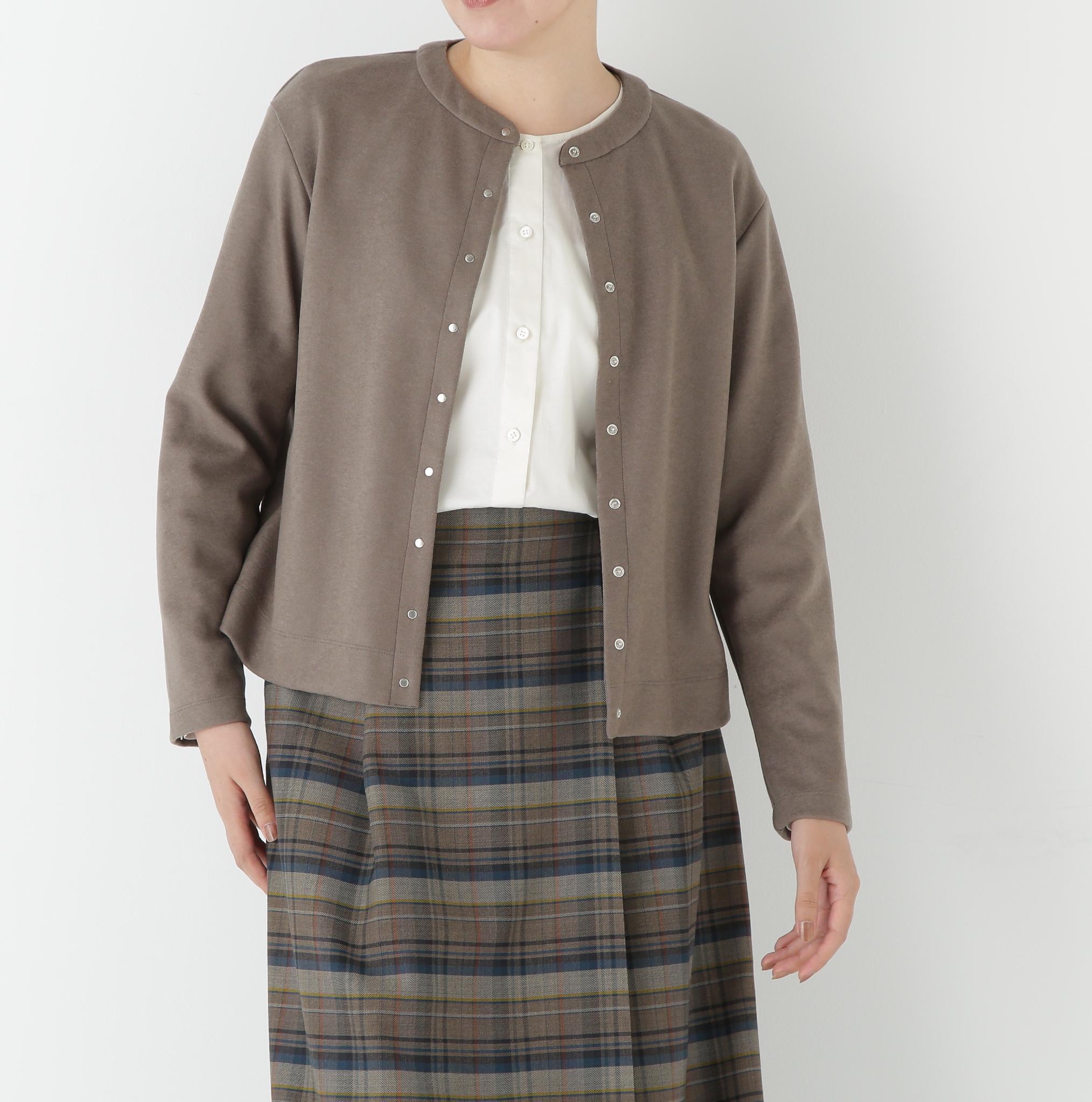 ミルドジャージーカーディガン モカ1