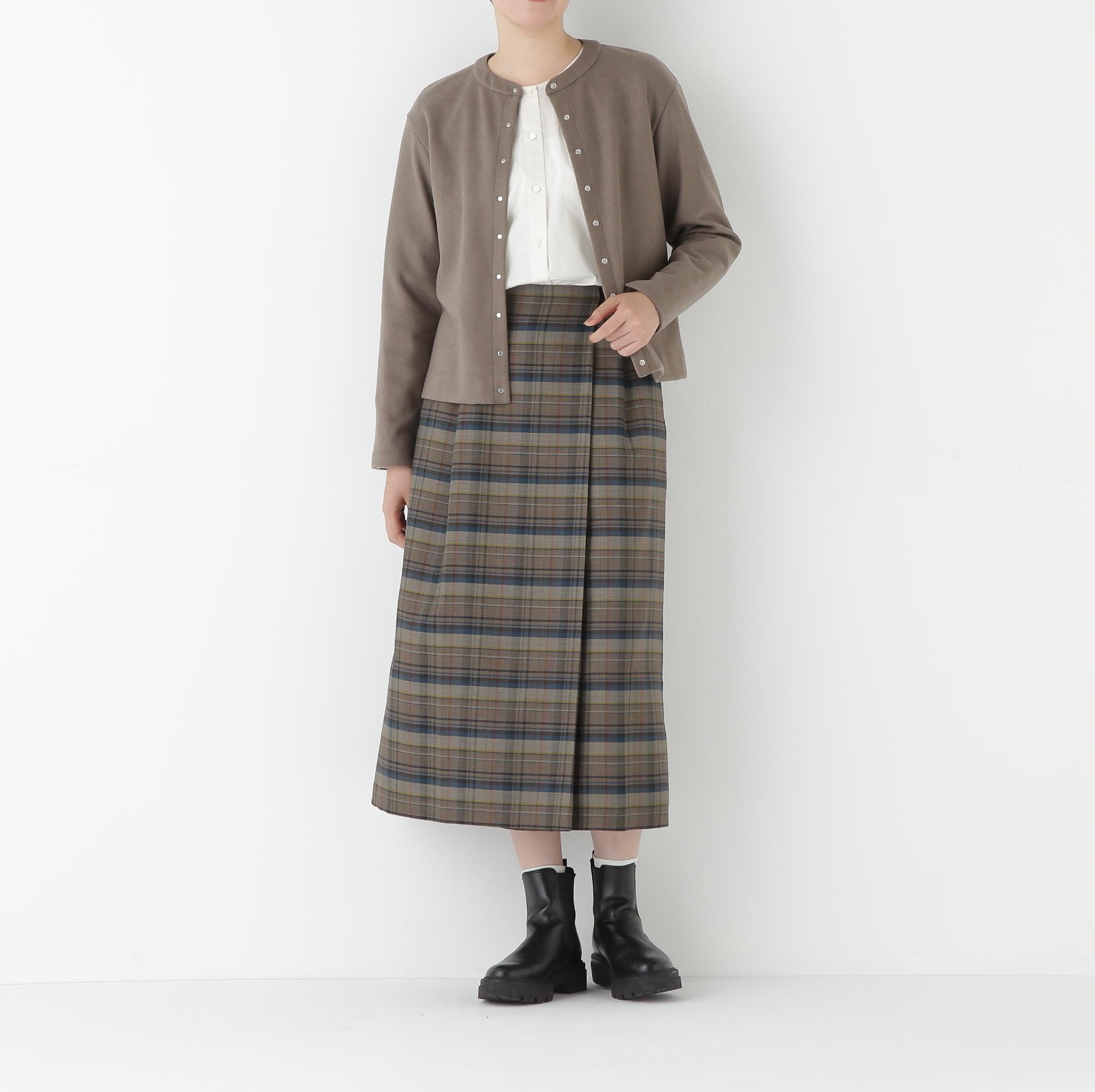 ミルドジャージーカーディガン モカ1