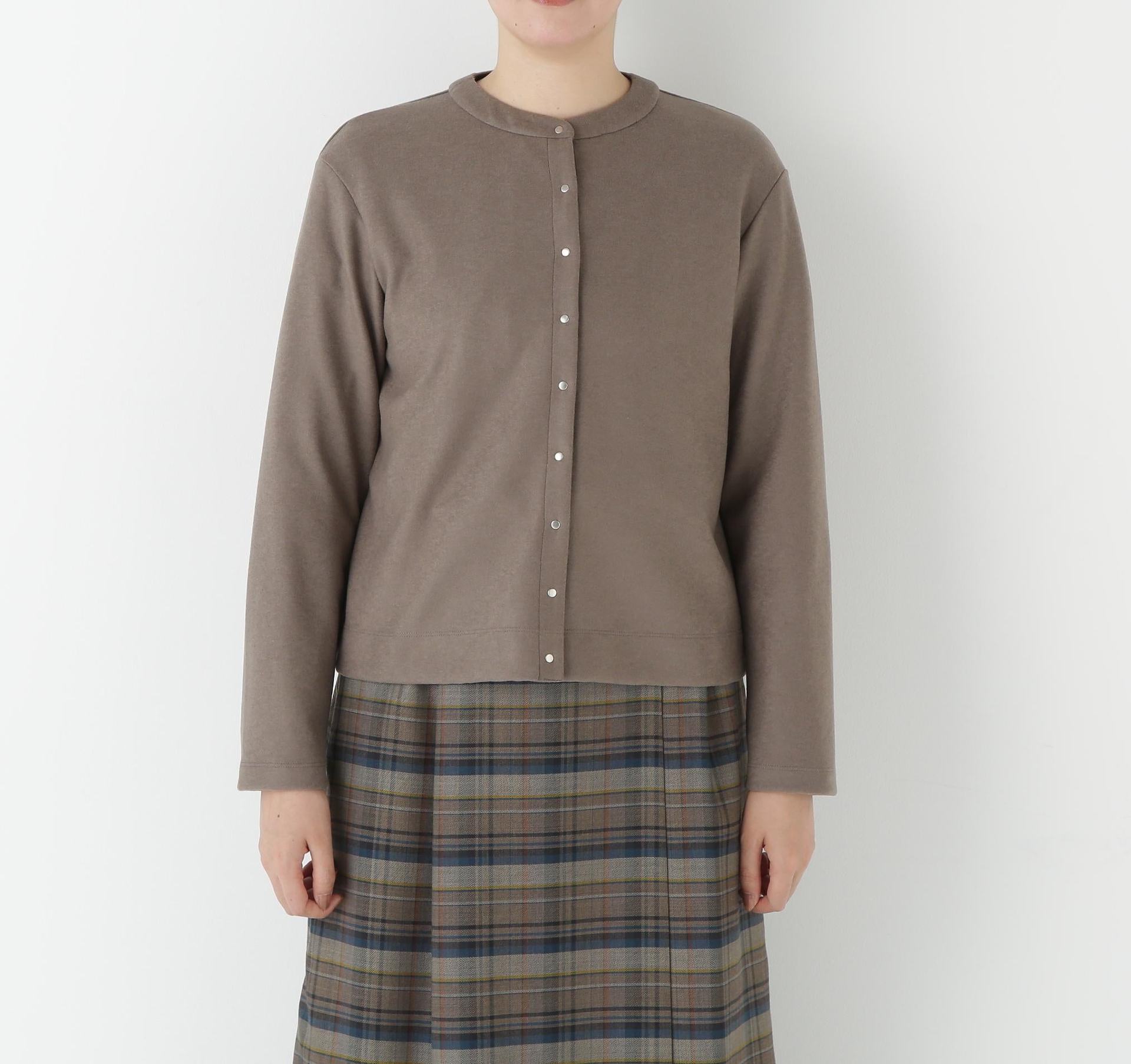 ミルドジャージーカーディガン モカ1