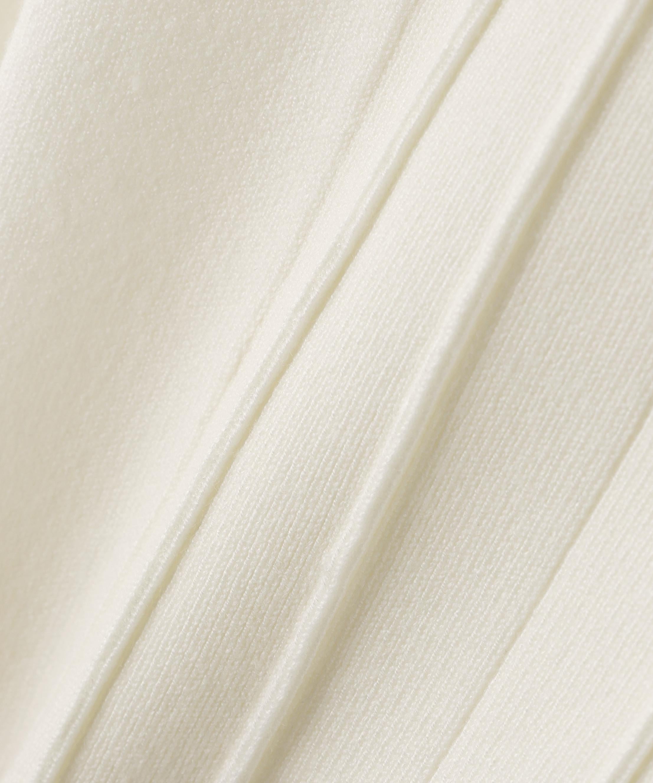 バイカラーフロントタックニット オフホワイト系2