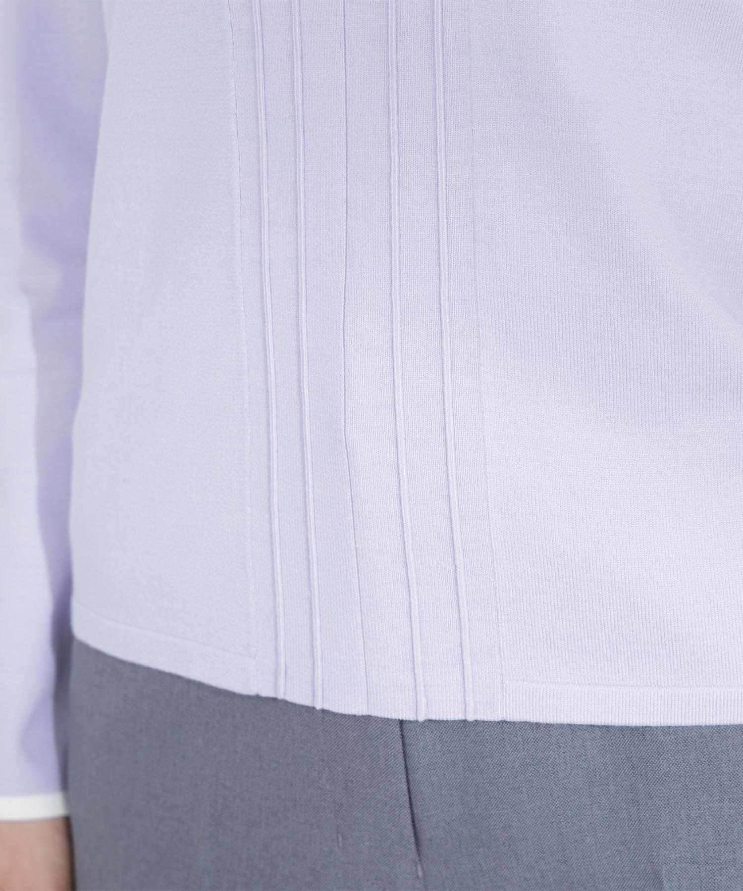 バイカラーフロントタックニット ラベンダー系2