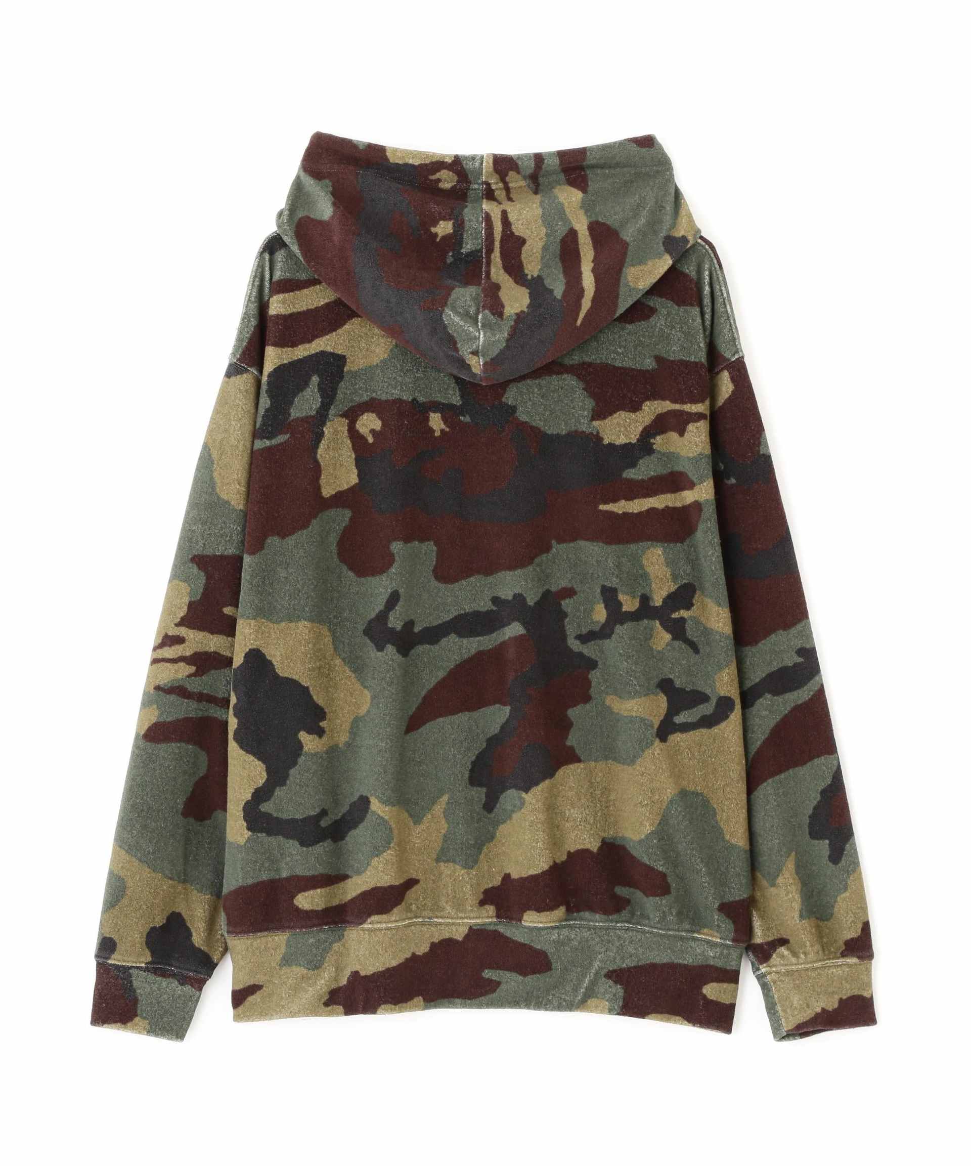 《直営店限定》PILE CAMO ZIP UP HOODIE / パイル カモ ジップアップ フーディー / AVI>EX / カモ4
